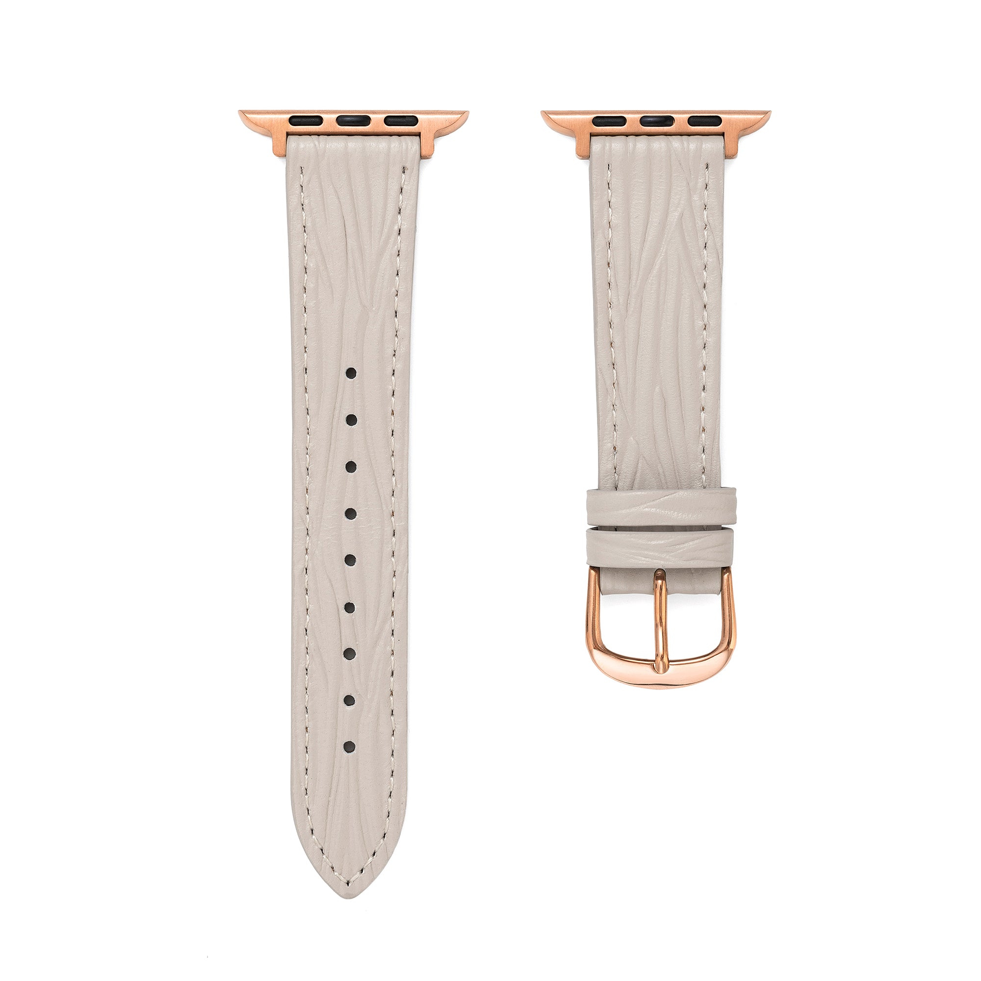 سوار ساعة نسائي من الجلد الحبيبي بتصميم عتيق لساعة Apple Watch