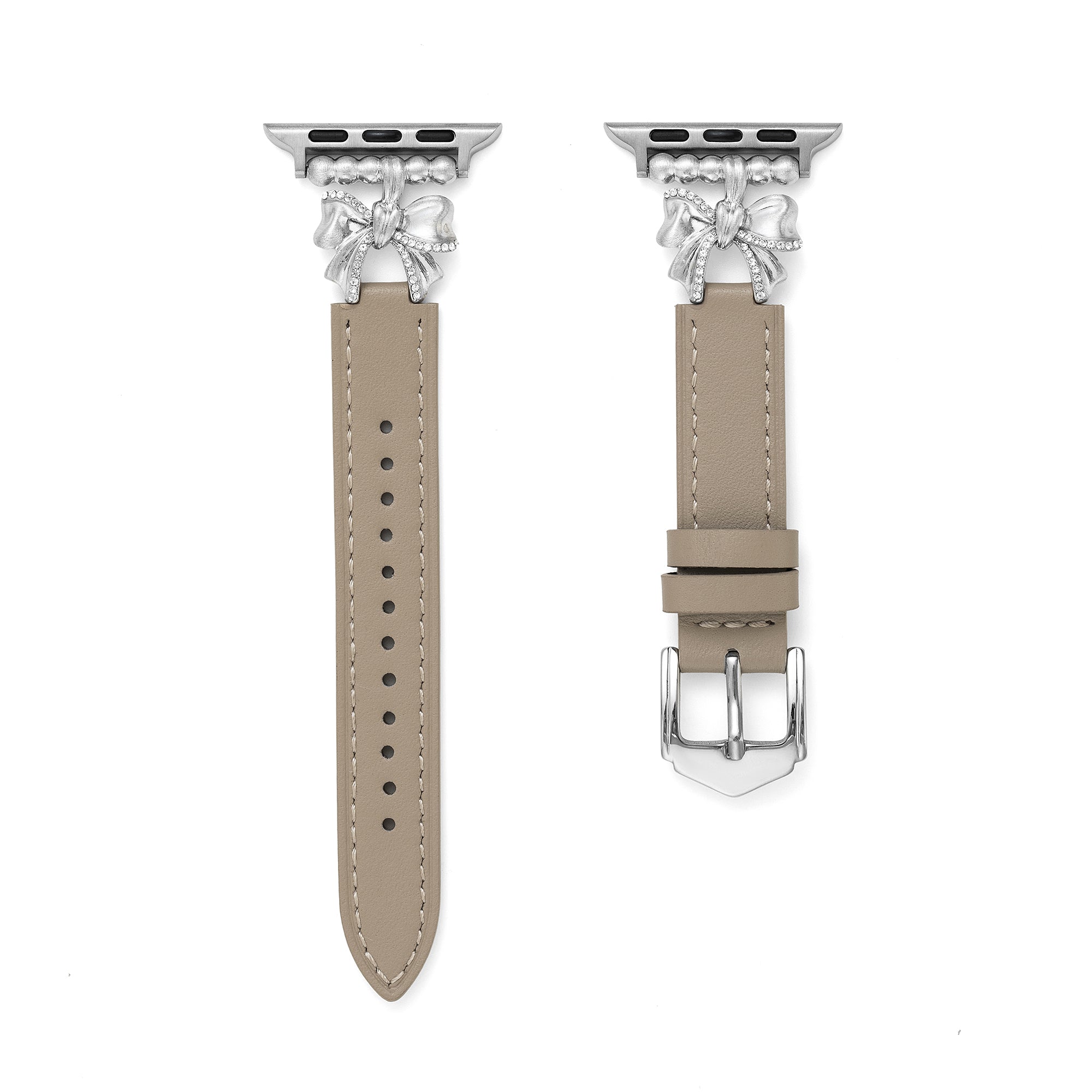 14ct Gold / Platinum Plated Bowknot Leather Watch Band for Galaxy