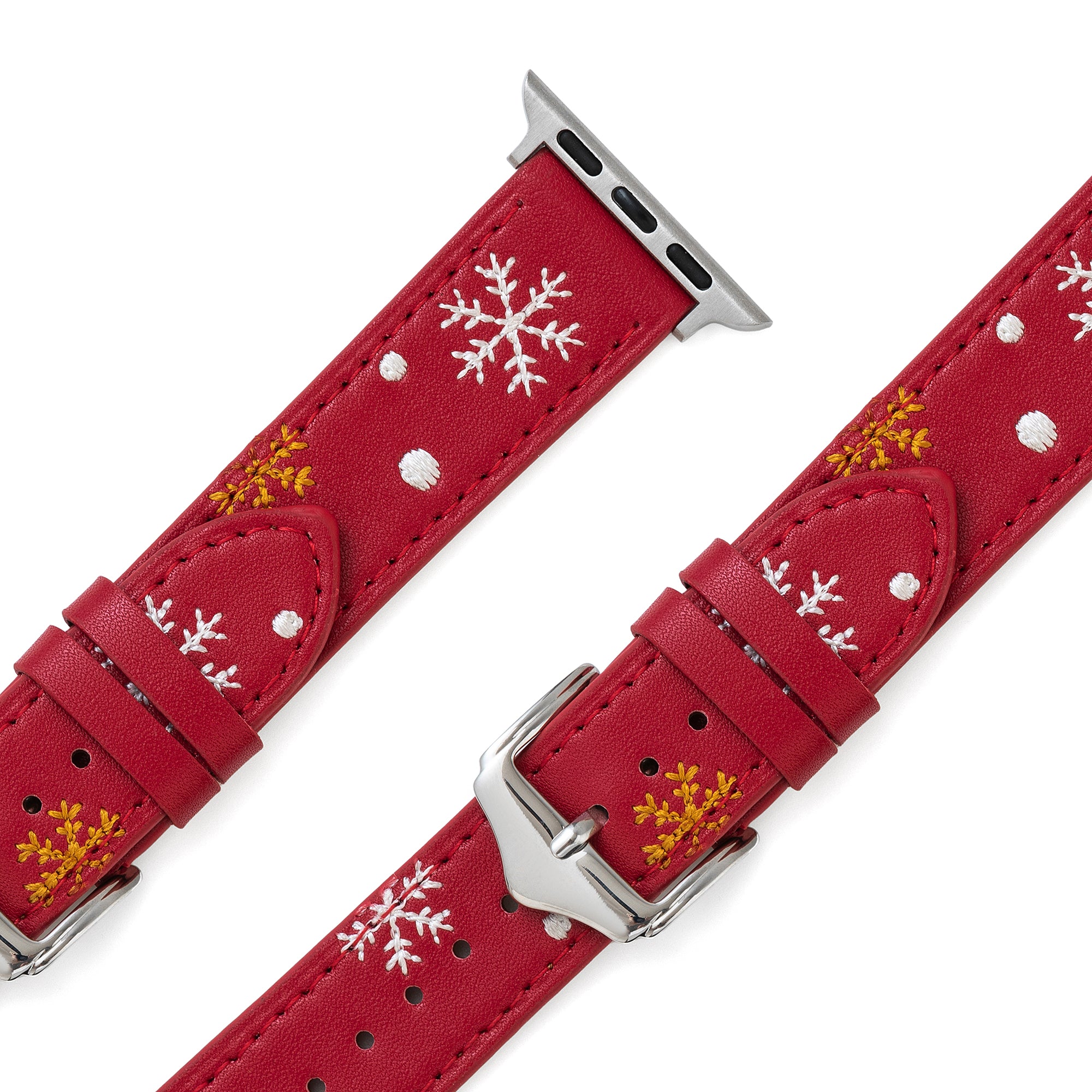 Christmas Snowflake Embroidered Watch Band for Fitbit