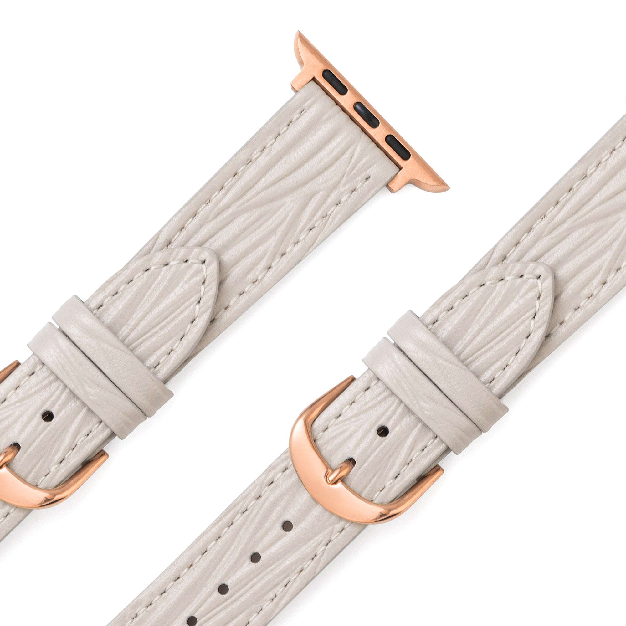 سوار ساعة نسائي من الجلد الحبيبي بتصميم عتيق لساعة Apple Watch