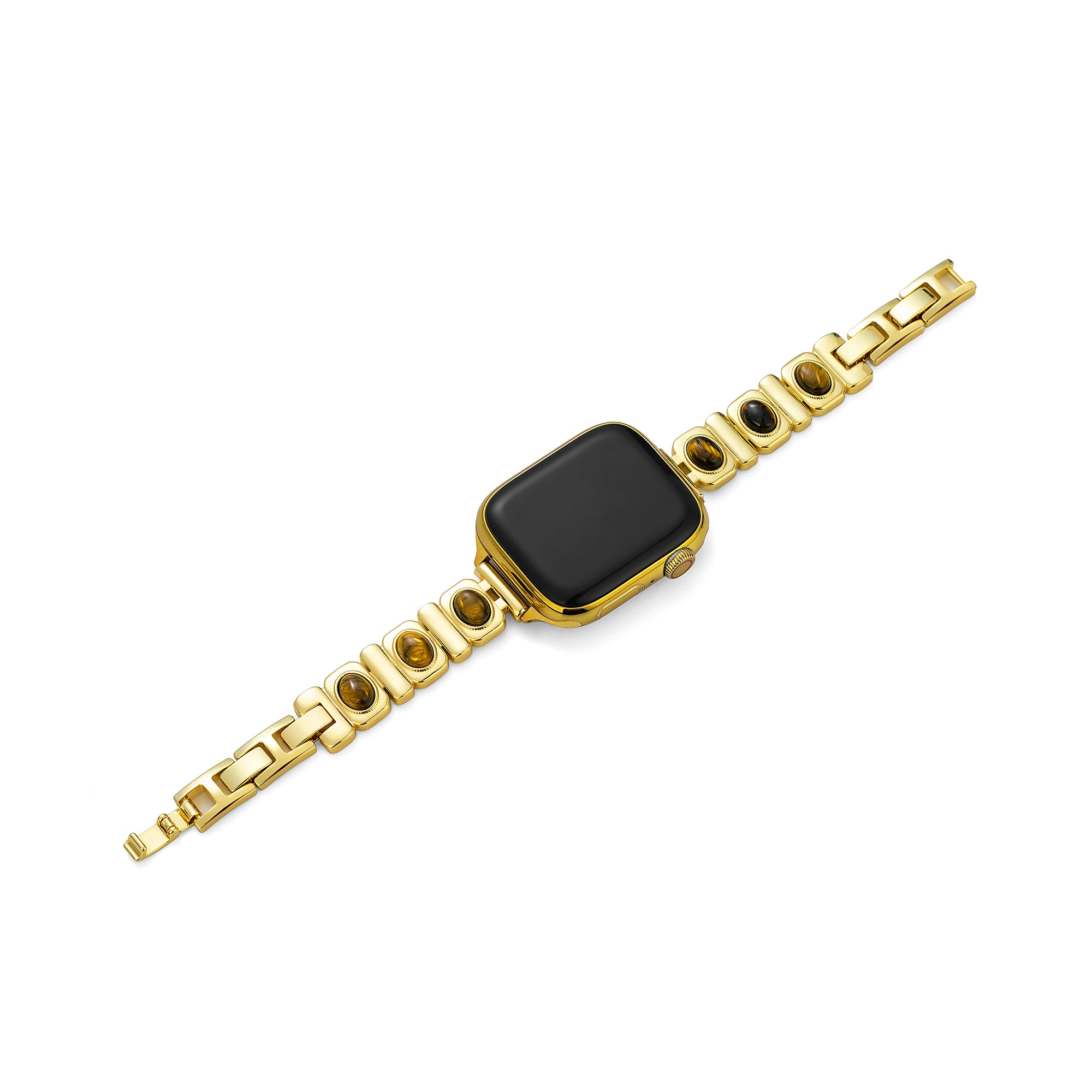 Tiger-Eye Stone Copper Watch Band for Garmin