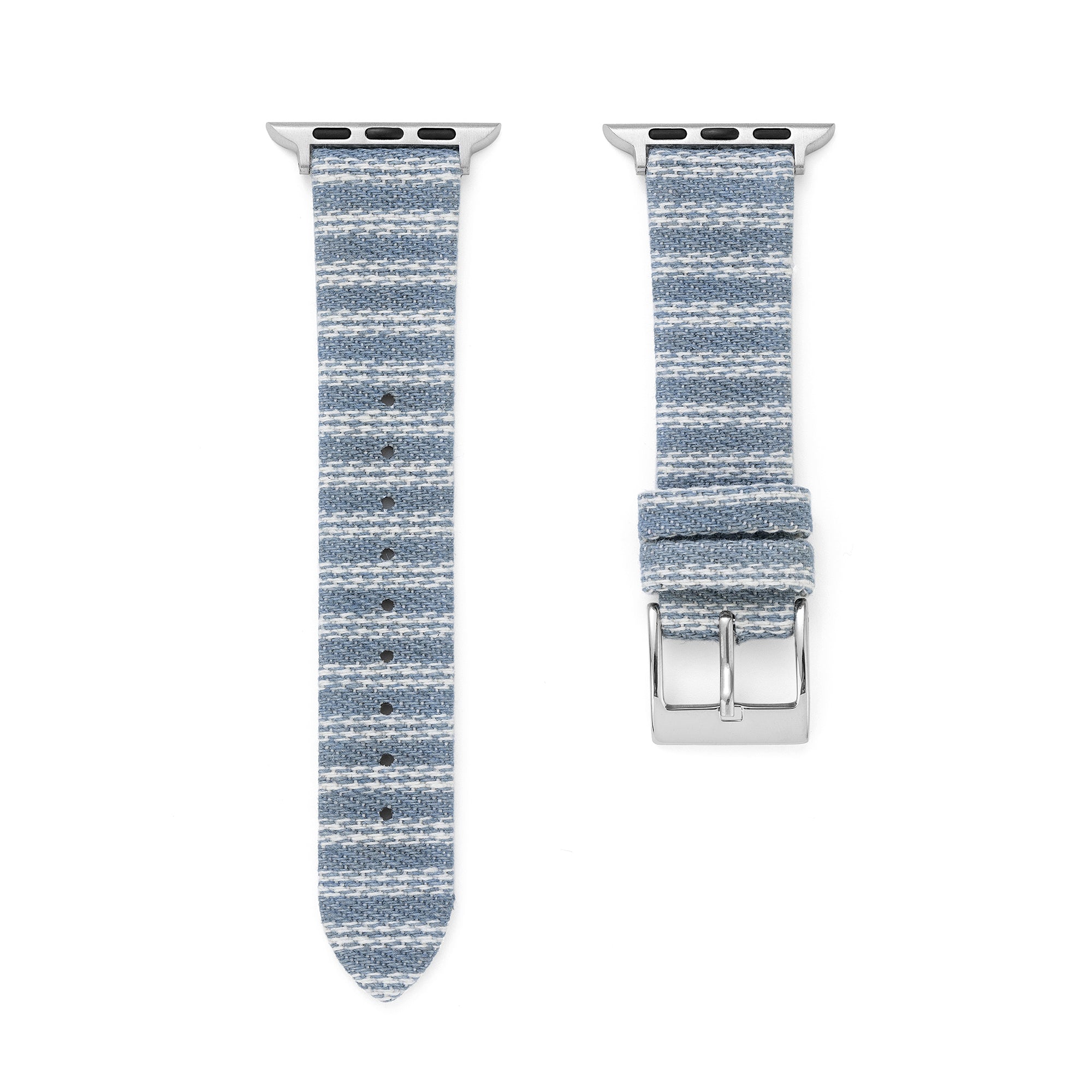 Women's Woven Stripe Leather Watch Band for Apple Watch