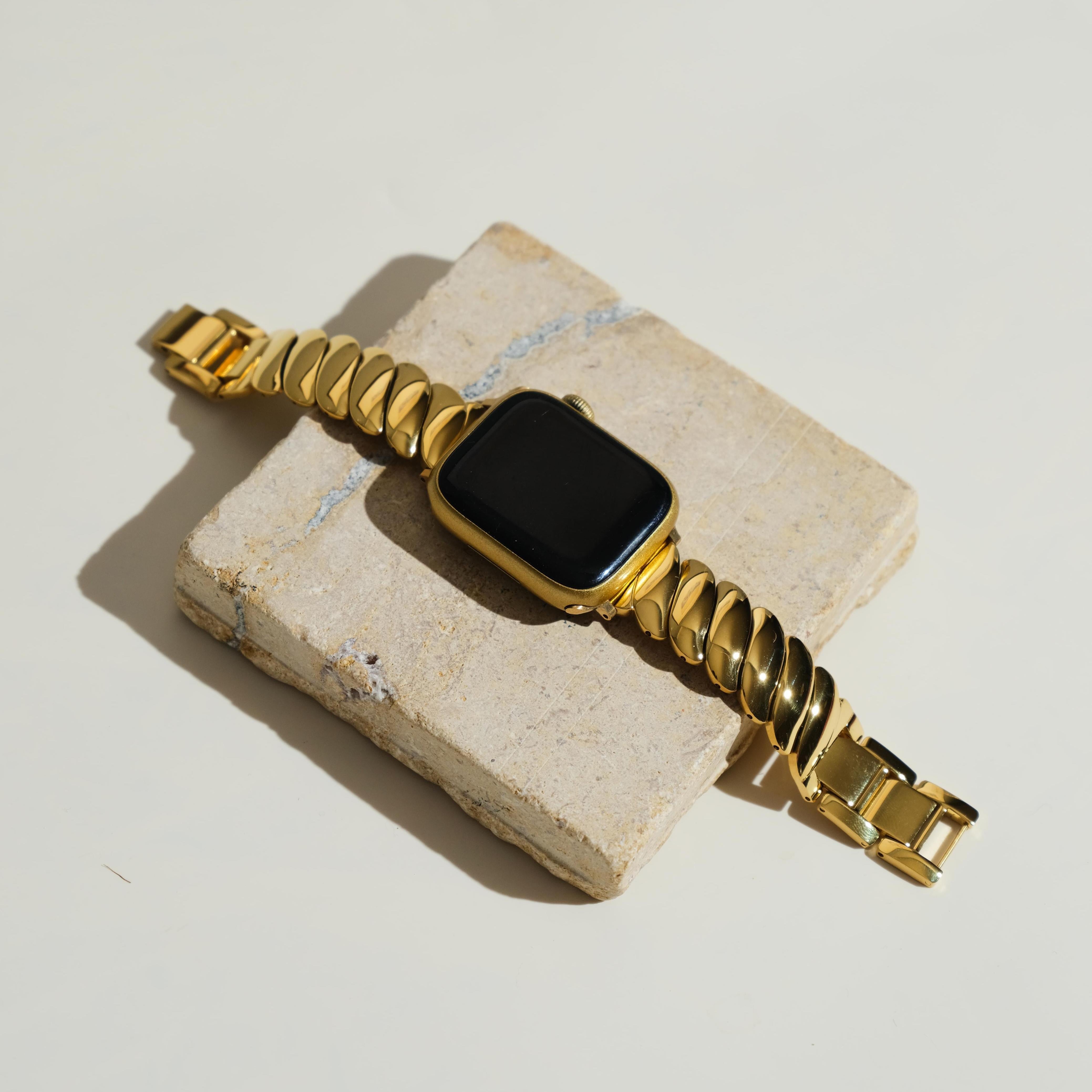 Wavy Stainless Steel Watch Band for Fitbit