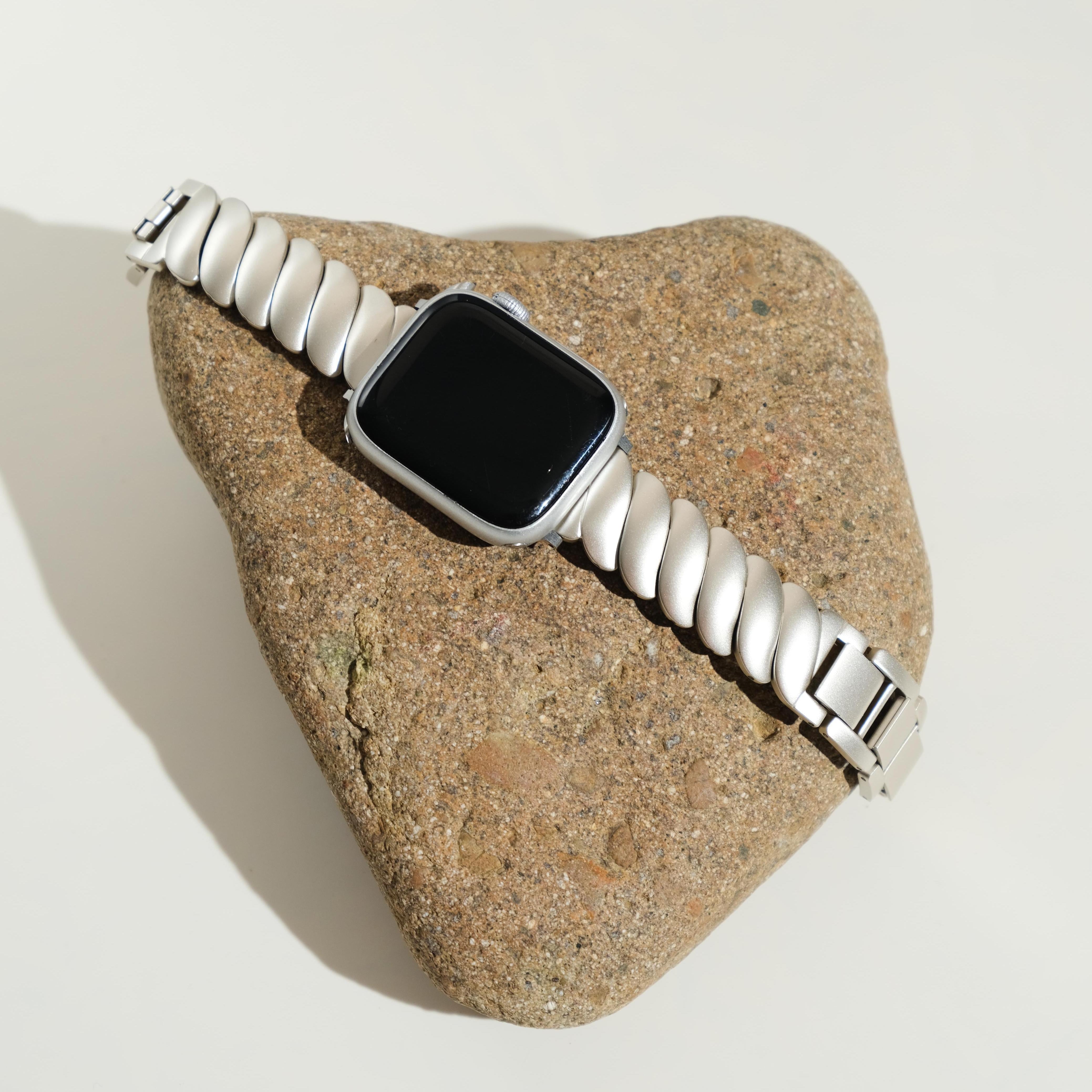 Wavy Stainless Steel Watch Band for Fitbit