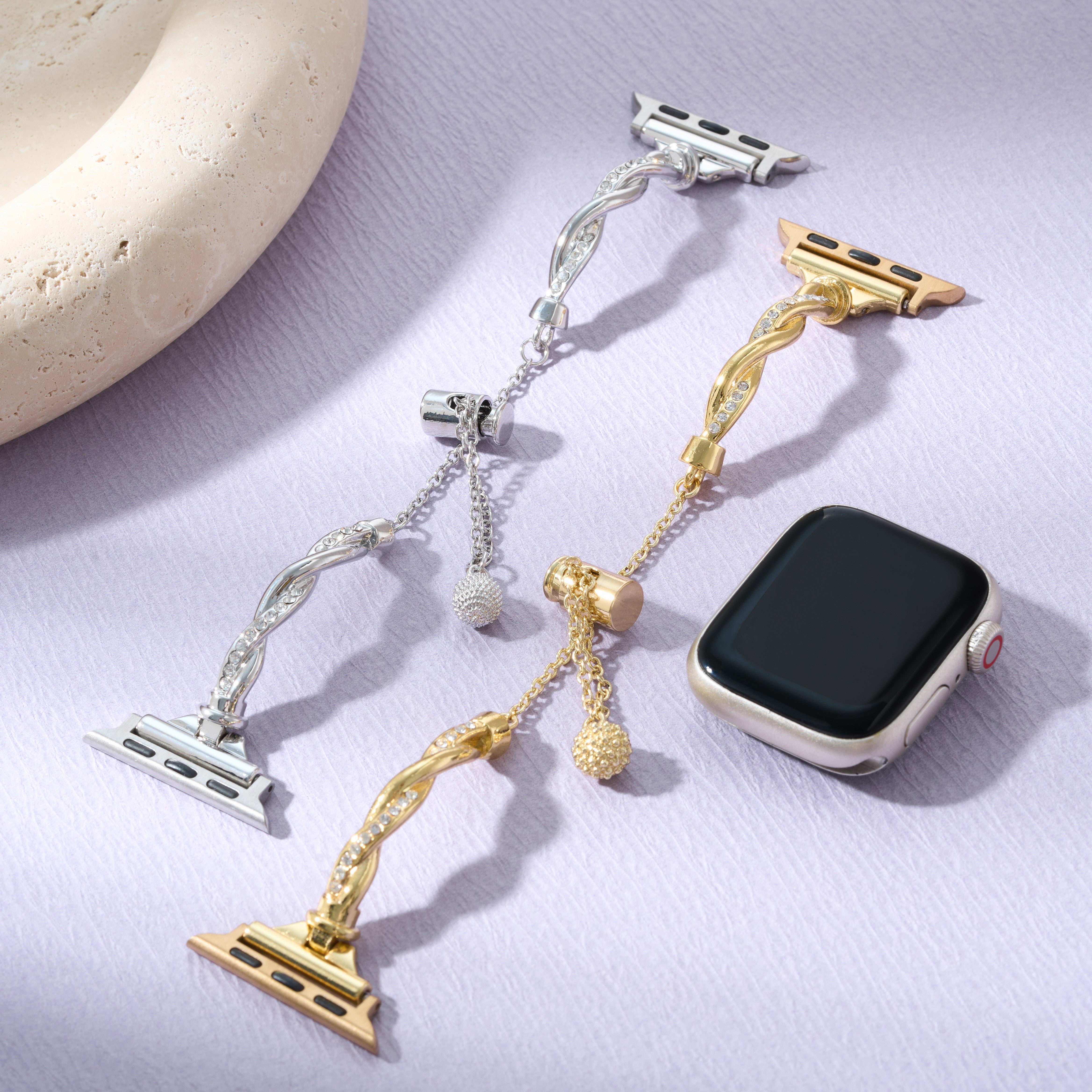 Slim Twist Metal Watch Band for Fitbit