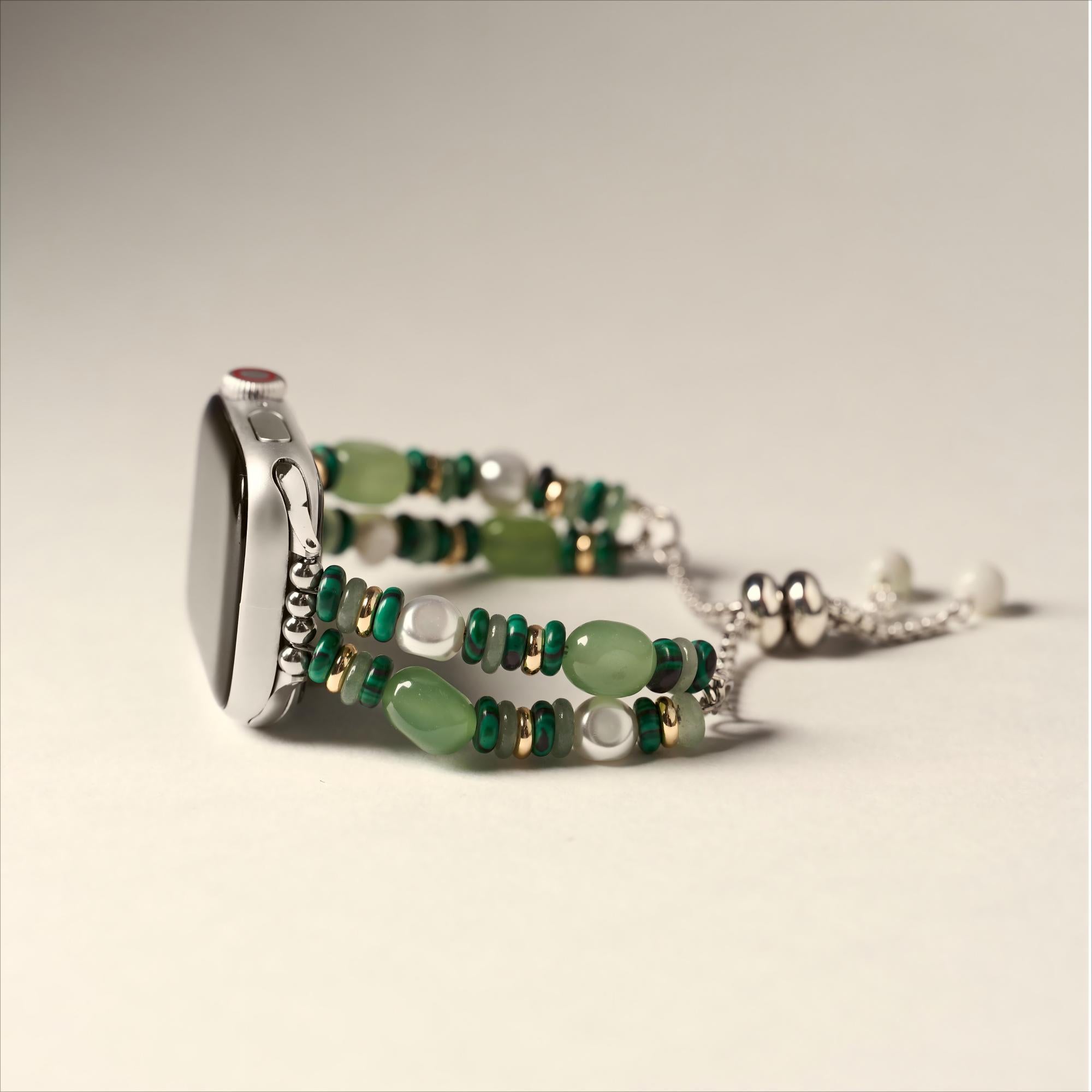 Women's Natural Stone Beaded Watch Band for Fitbit