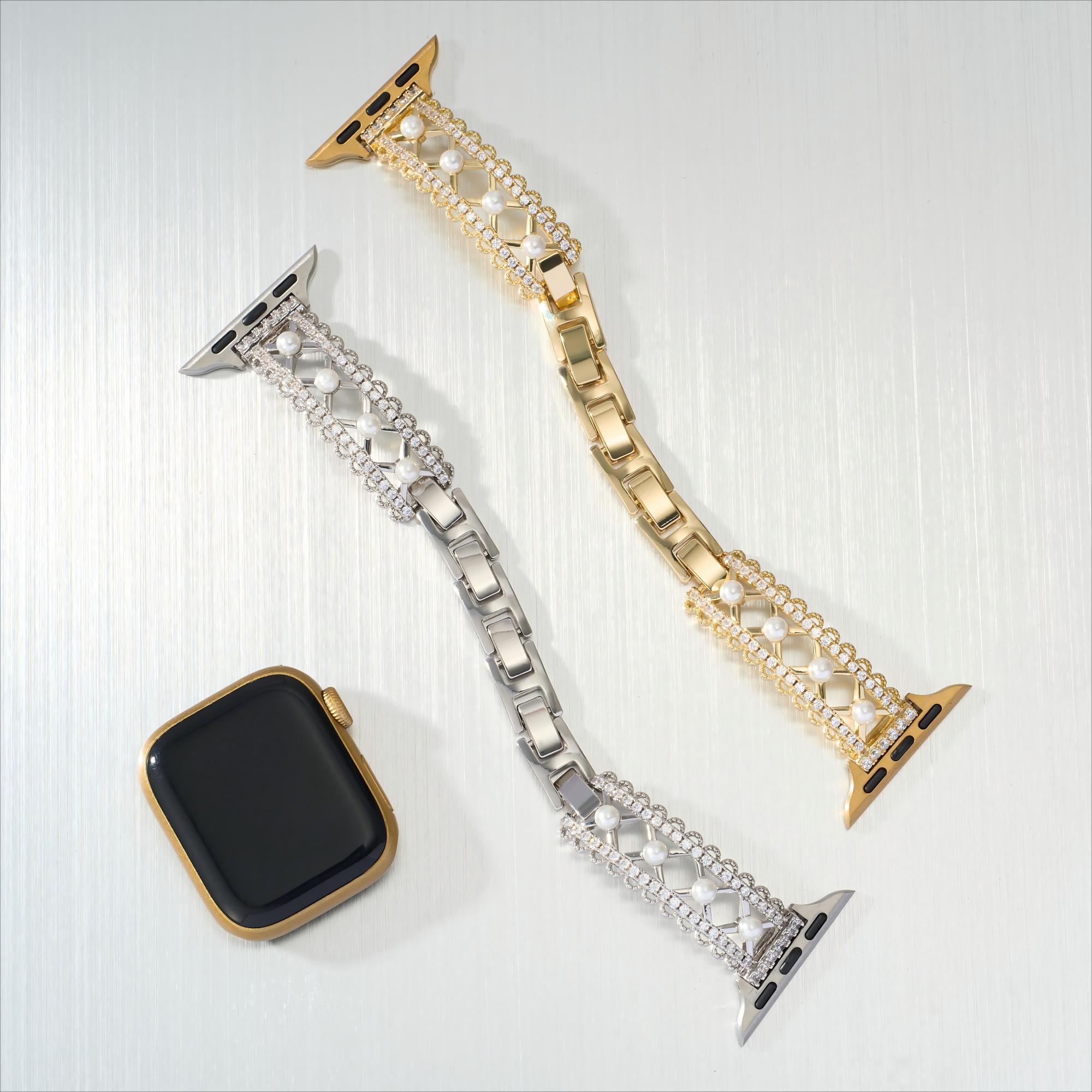 Women's Lace-Inspired Pearl Watch Band for Apple Watch