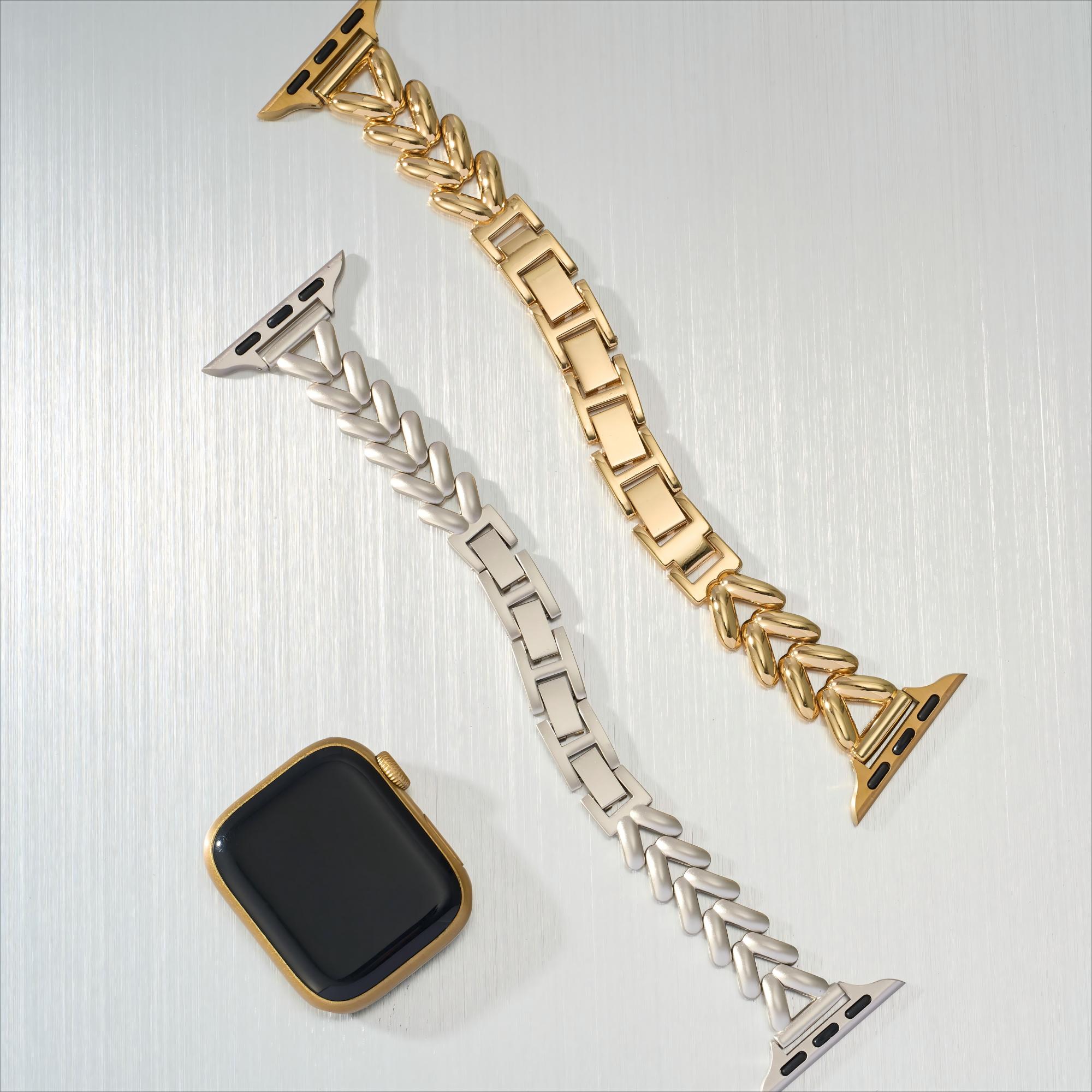 V-Shaped Metal Watch Band for Apple Watch