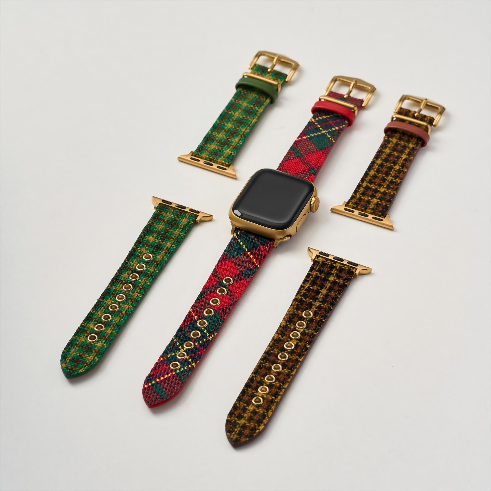 Festive Tartan Watch Band for Fitbit