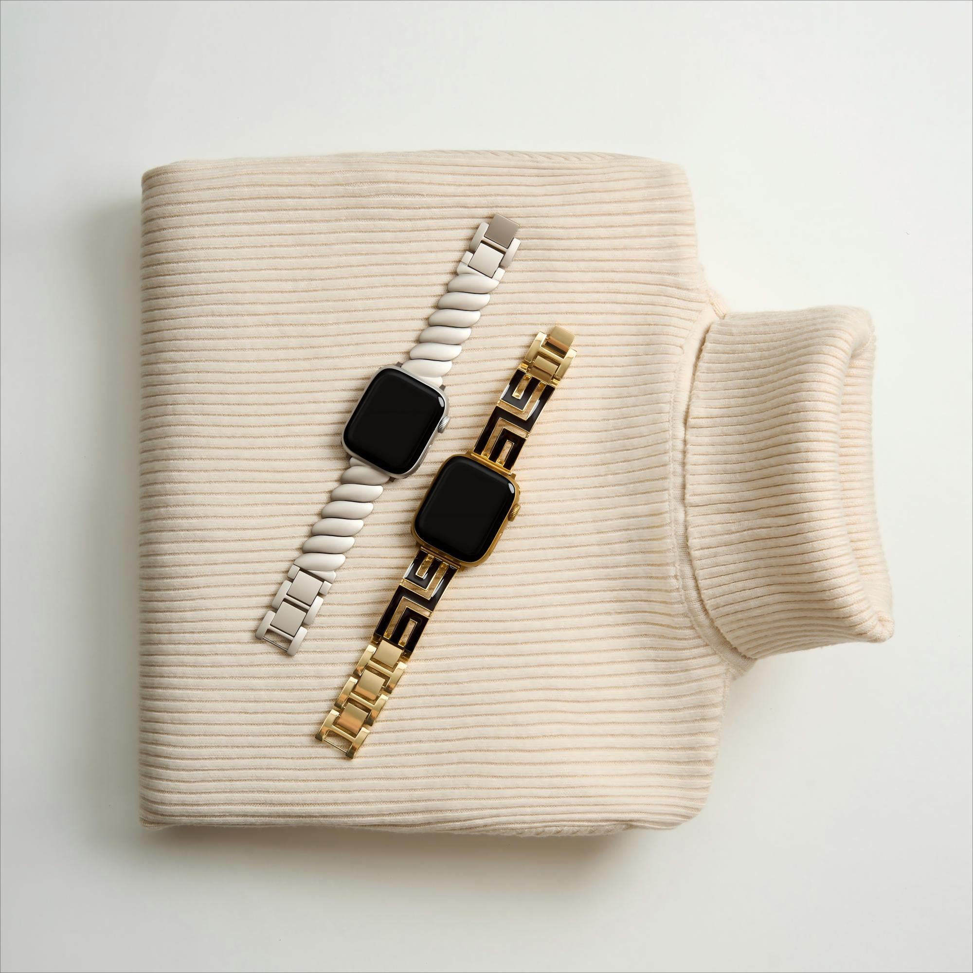 Wavy Stainless Steel Watch Band for Apple Watch