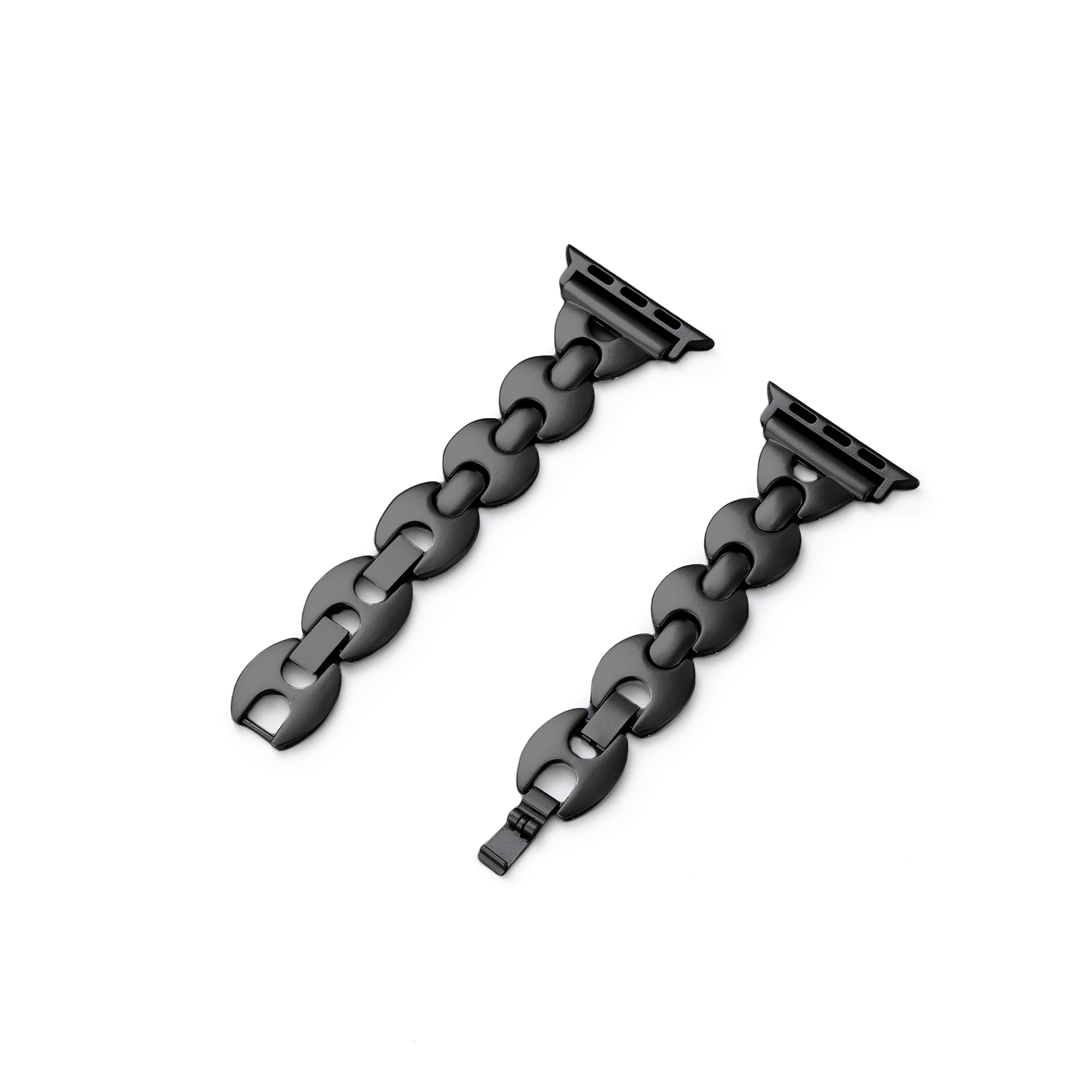 سوار ساعة معدني أنيق بتصميم هندسي لساعة Apple Watch