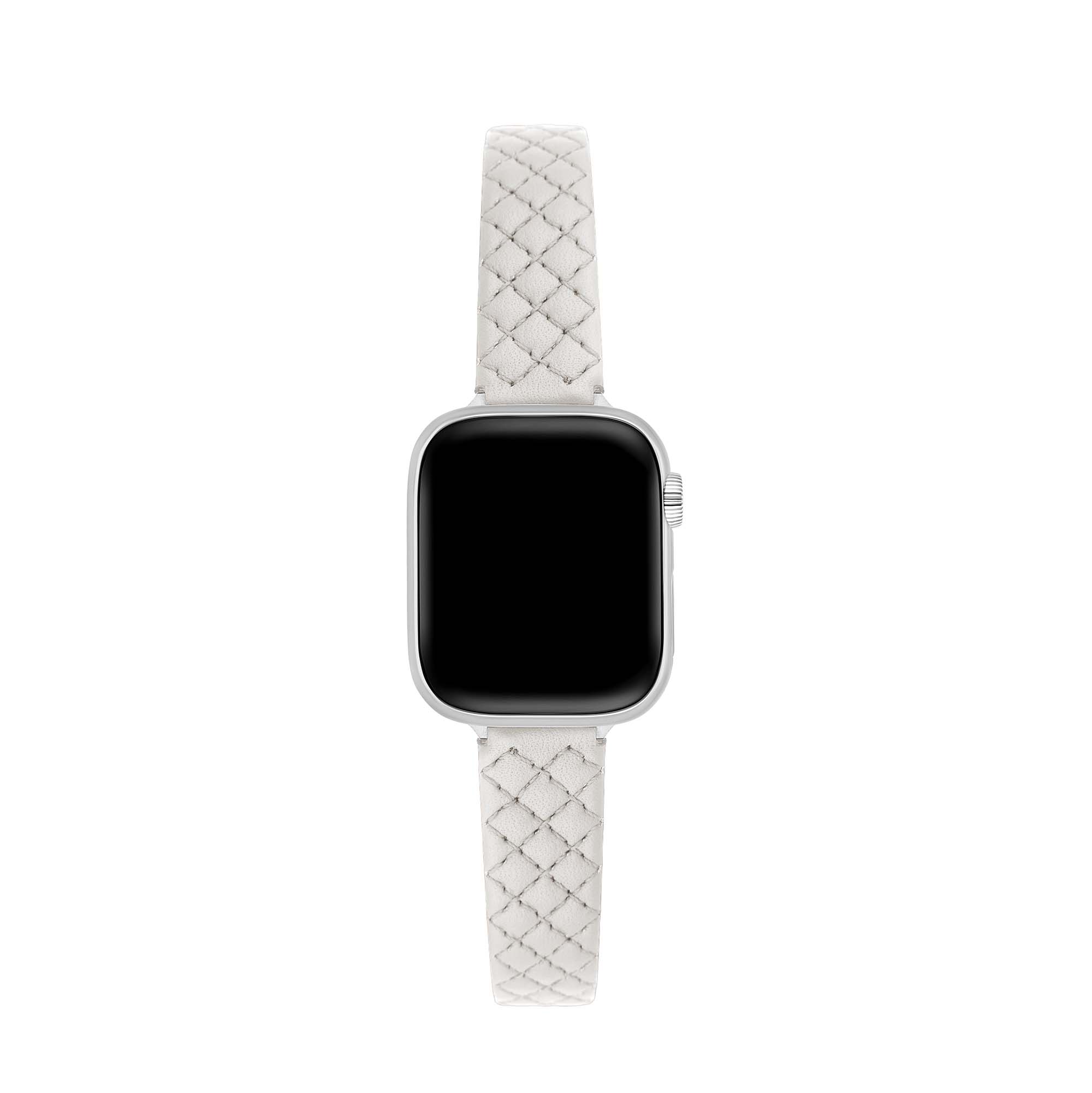 Elegant Quilted Leather Watch Band for Apple Watch