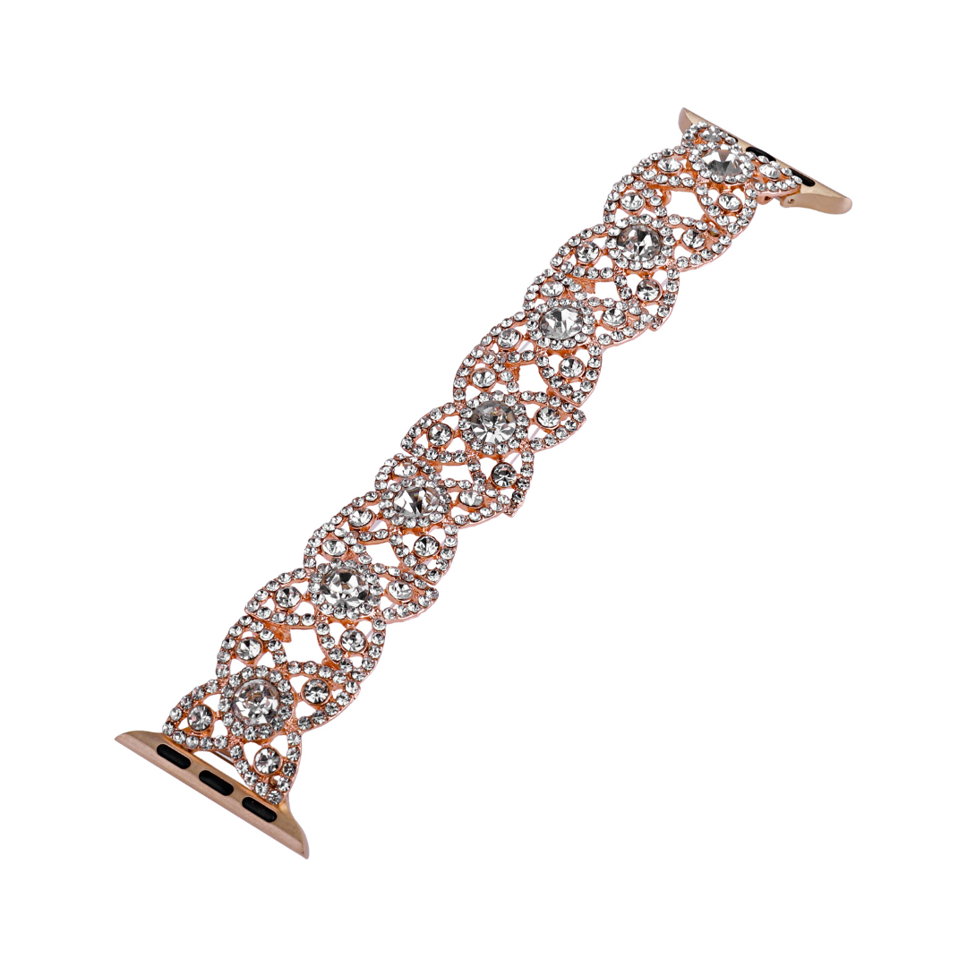 Rhinestone Flower Elastic Watch Bracelet for Garmin