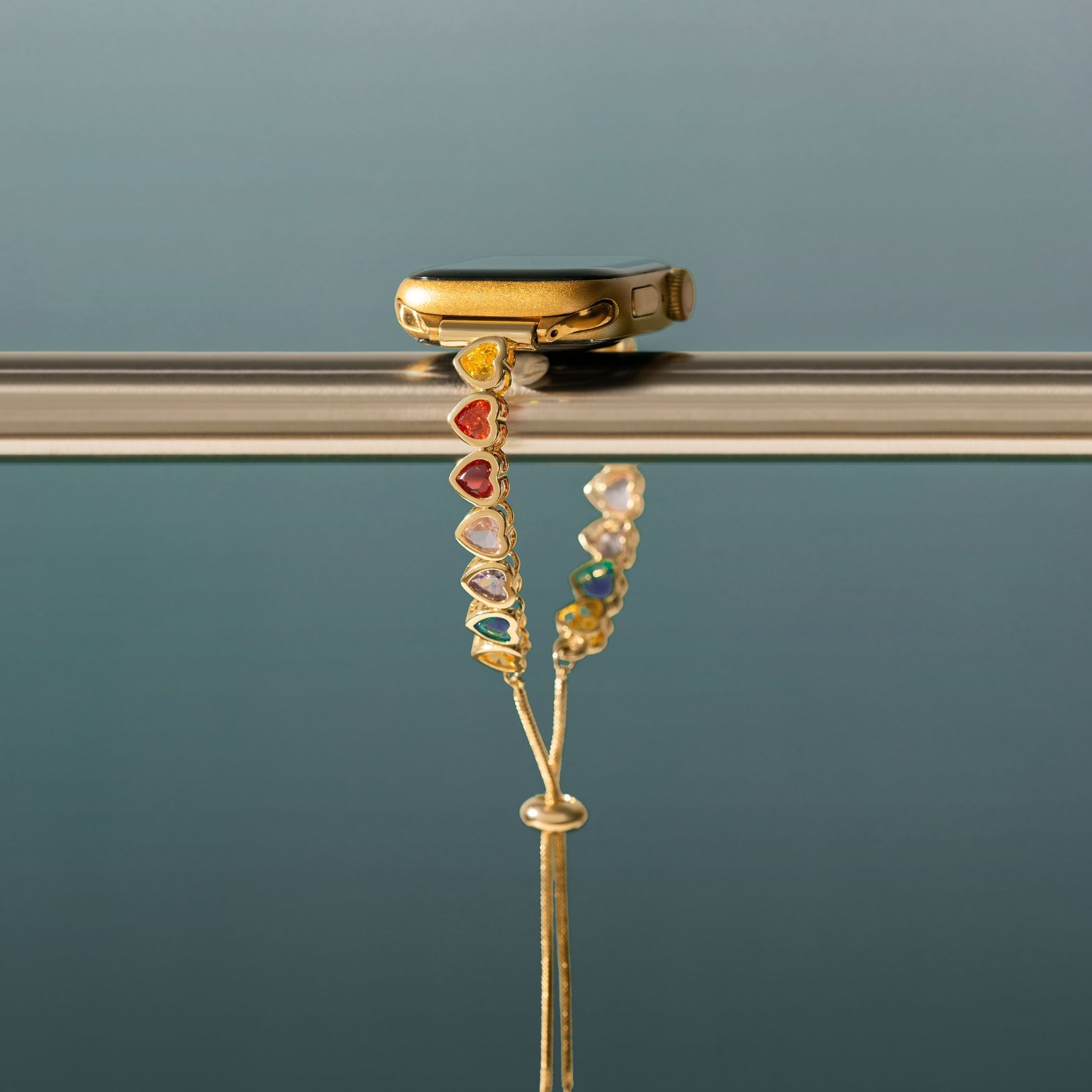 Rainbow Love 14金メッキ Apple Watch用ウォッチバンド