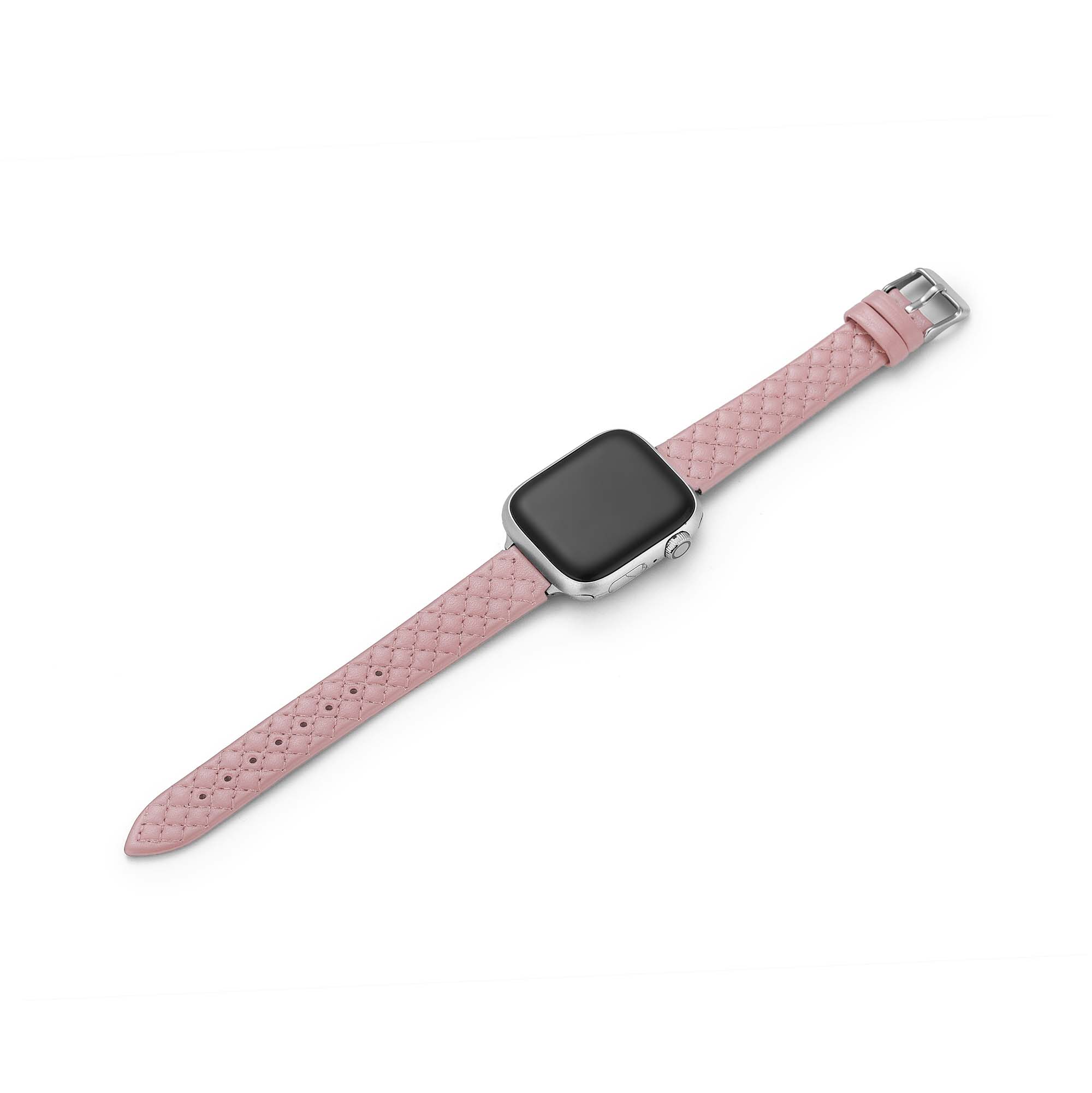 Elegant Quilted Leather Watch Band for Apple Watch