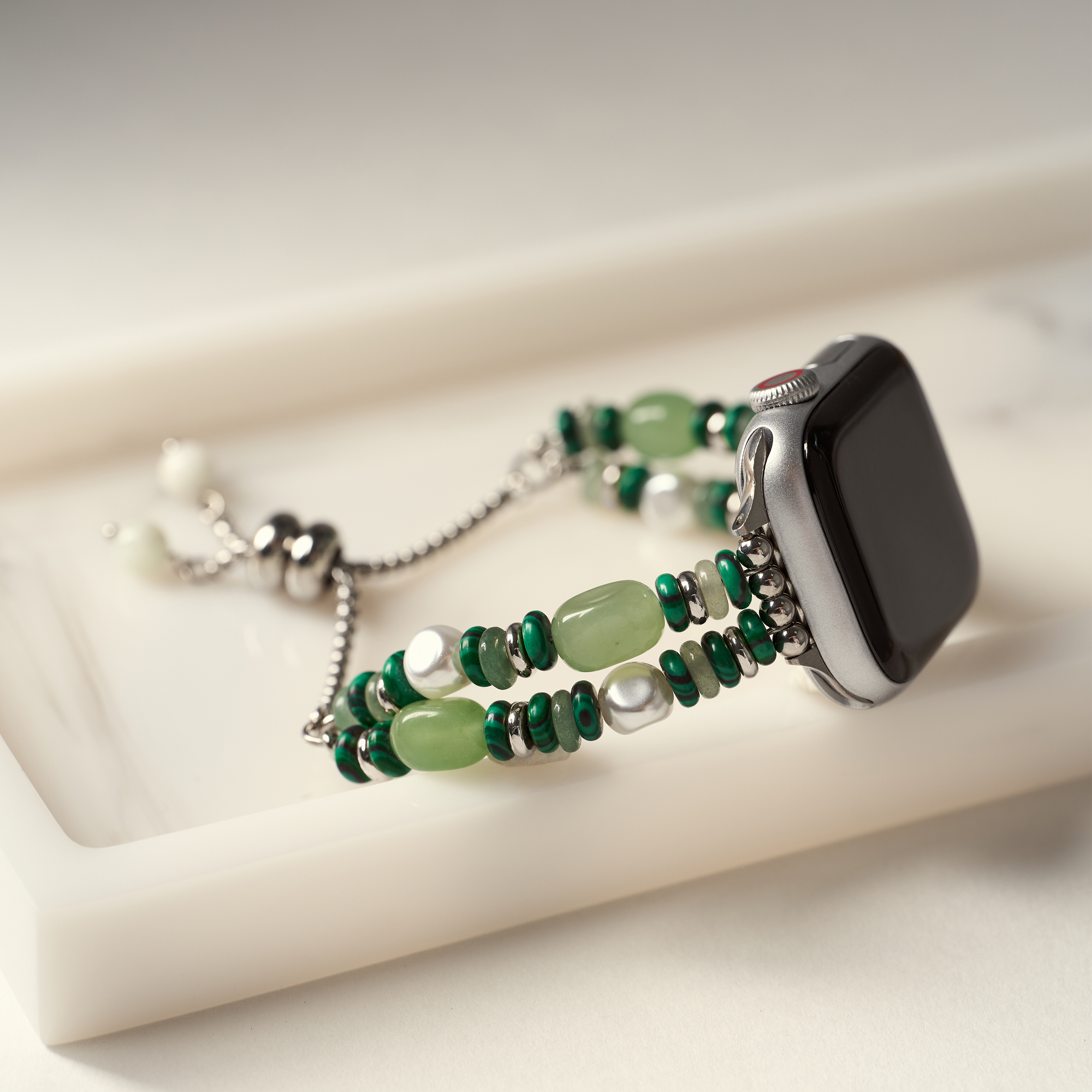 Harmonic Natural Stone Beaded Watch Band for Apple Watch