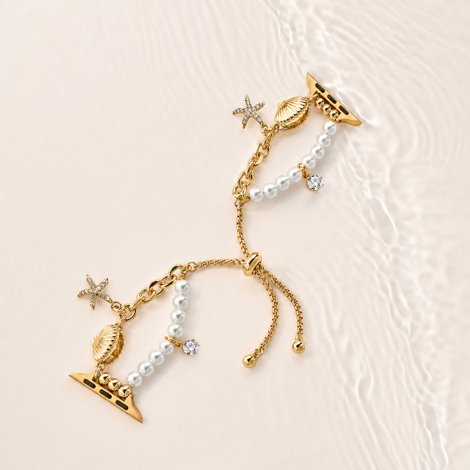 Coastal Pearl Charm Perlenarmband für Apple Watch