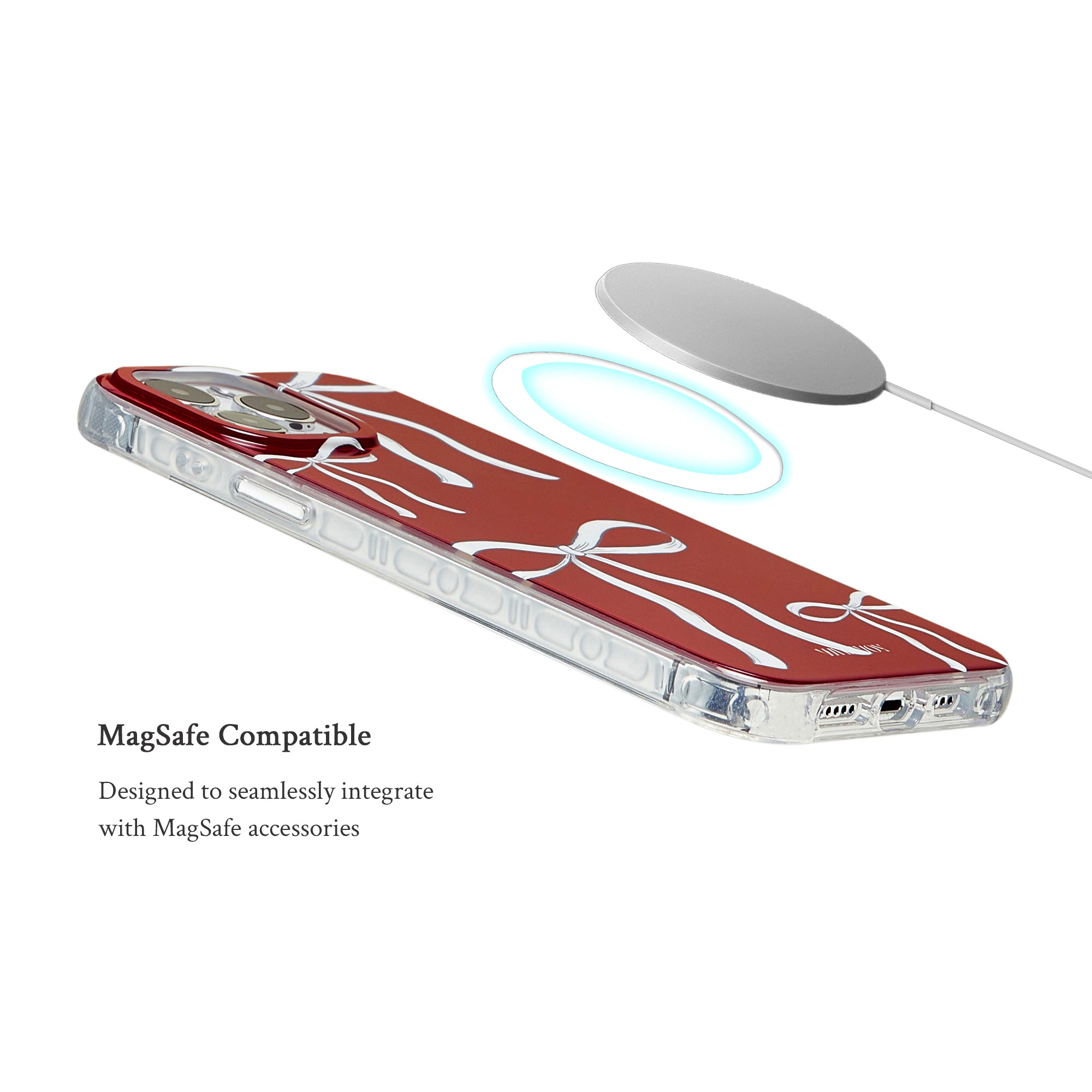 蝶結びの散らばったスマホケース