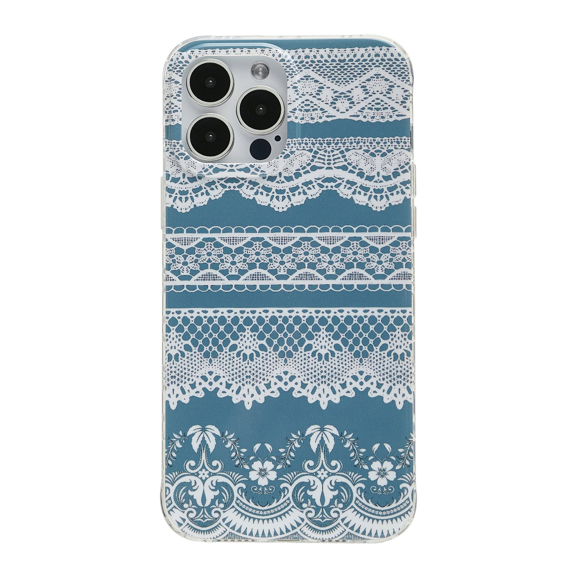 Coquette Girlie | Lace Printed Phone Case, iPhone 16 Pro Max / MagSafe / Blue Coquette Girlie | Lace Printed Phone Case, iPhone 16 Pro Max / MagSafe / Blue