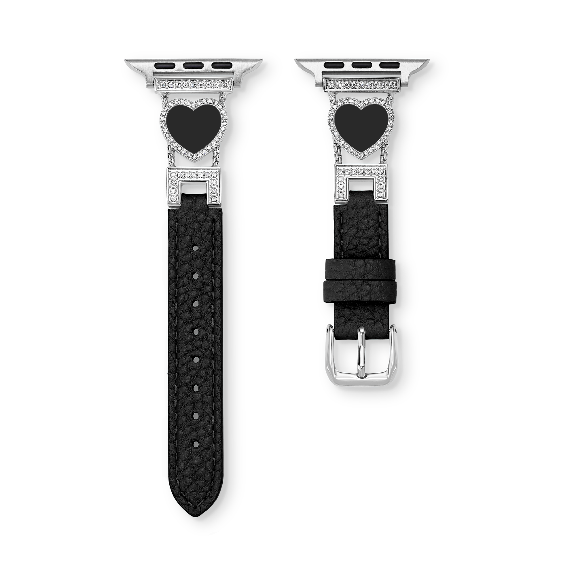 Love Funkelndes Lederarmband für Garmin