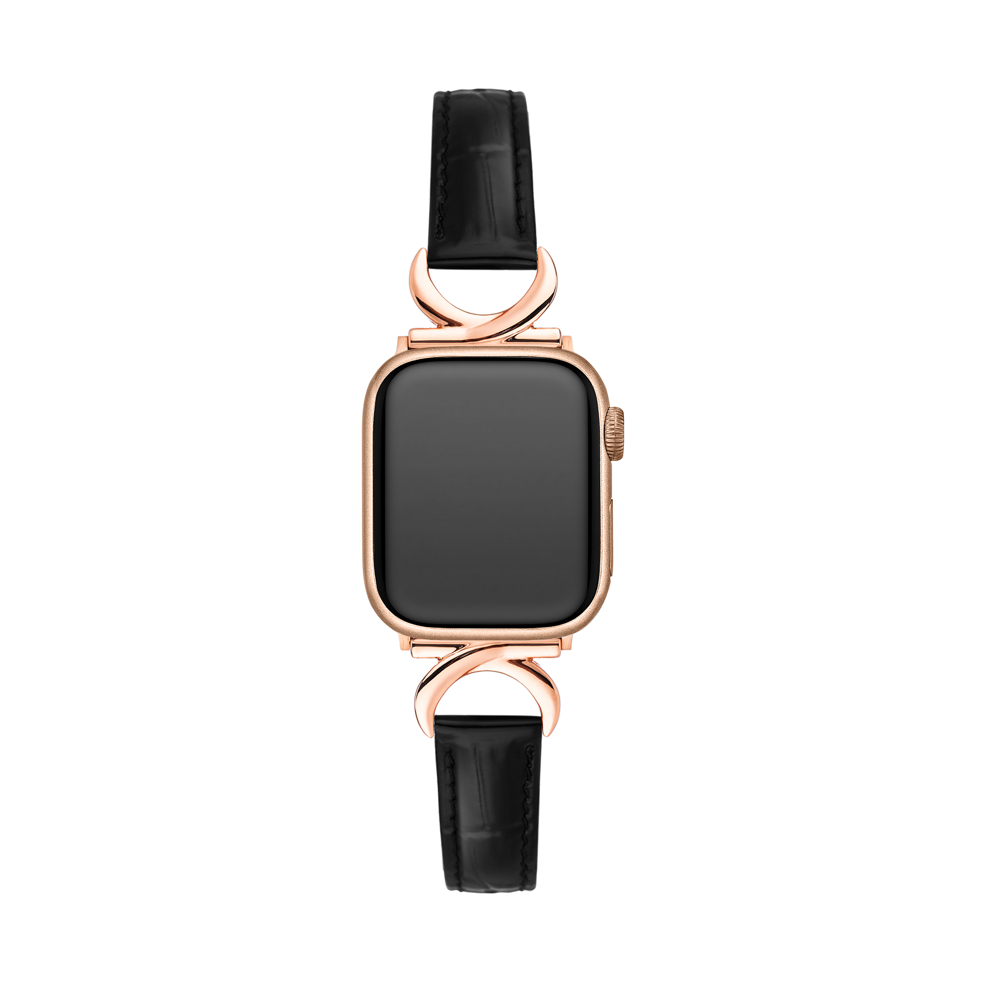 Bamboo Grainy Patent Leather Watch Band for Google