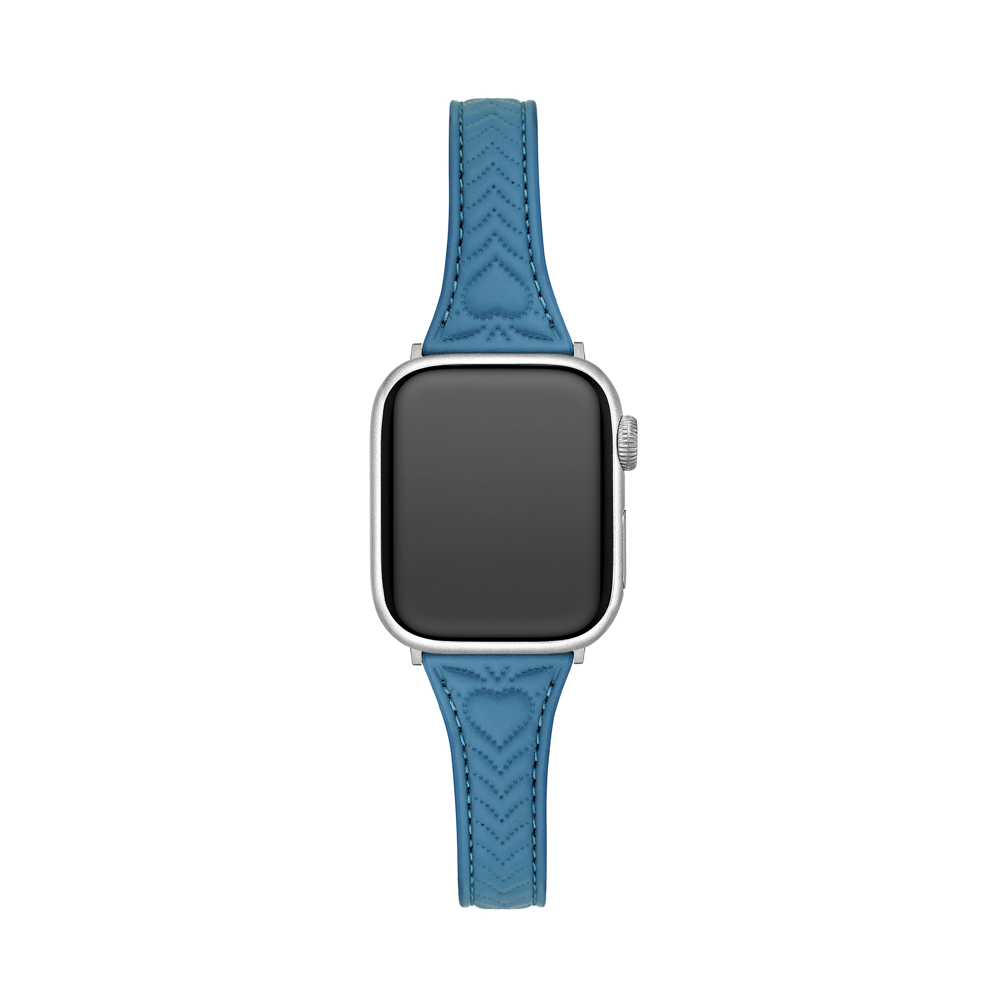 Herzgesticktes Leder-Uhrenarmband für Apple Watch