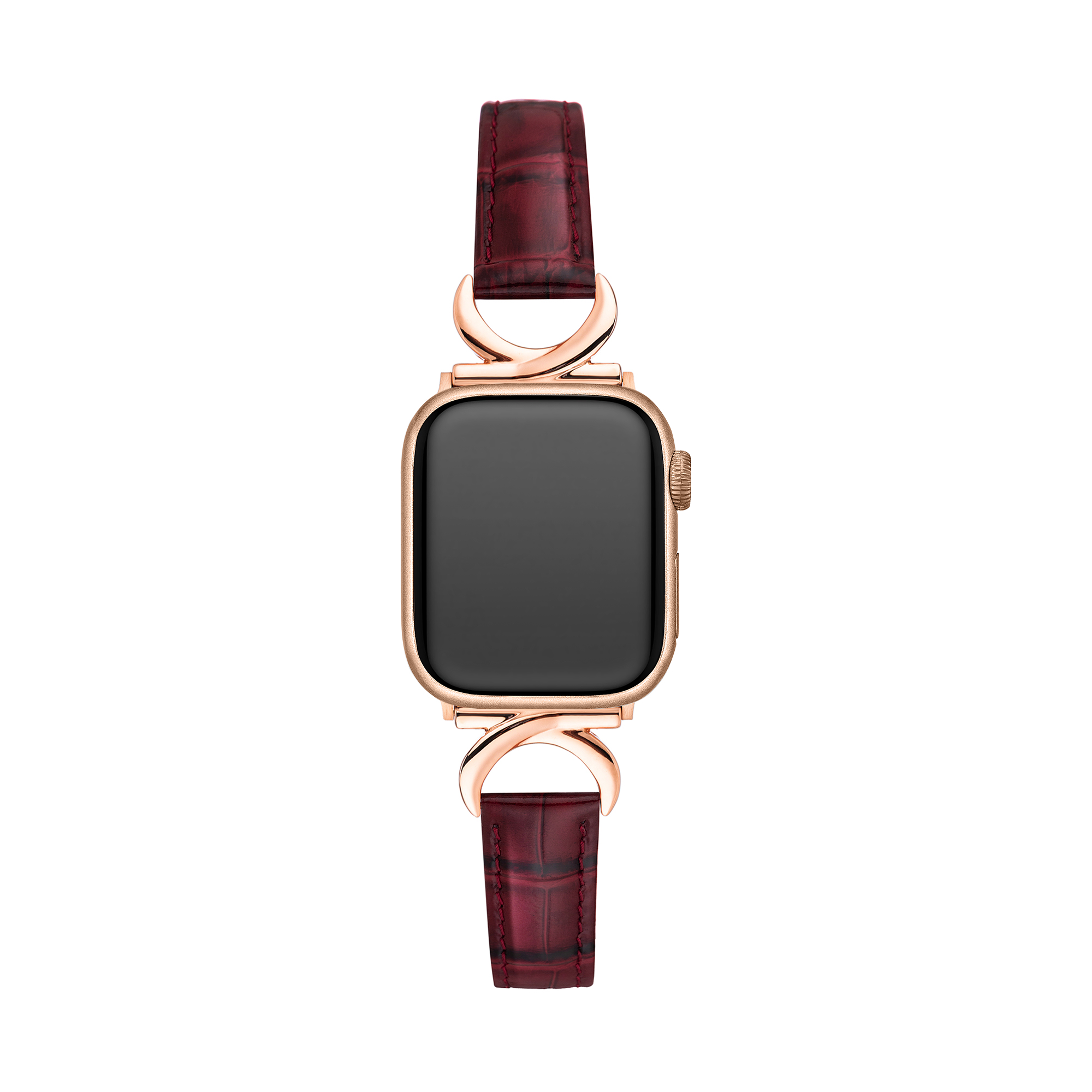 Bamboo Grainy Patent Leather Watch Band for Google