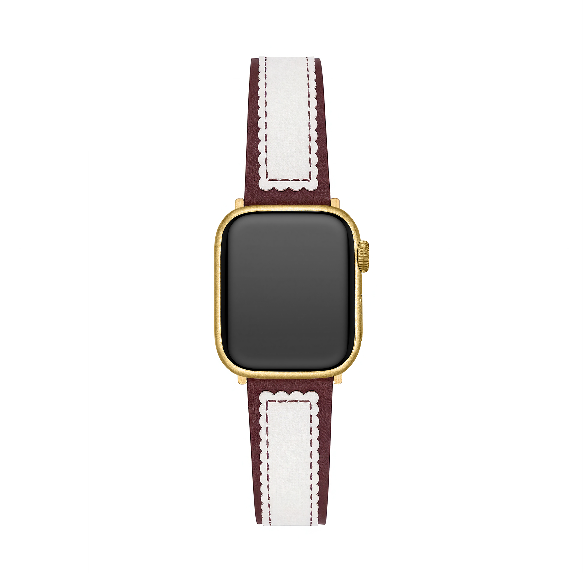 Scalloped Leather Watch Band for Apple Watch