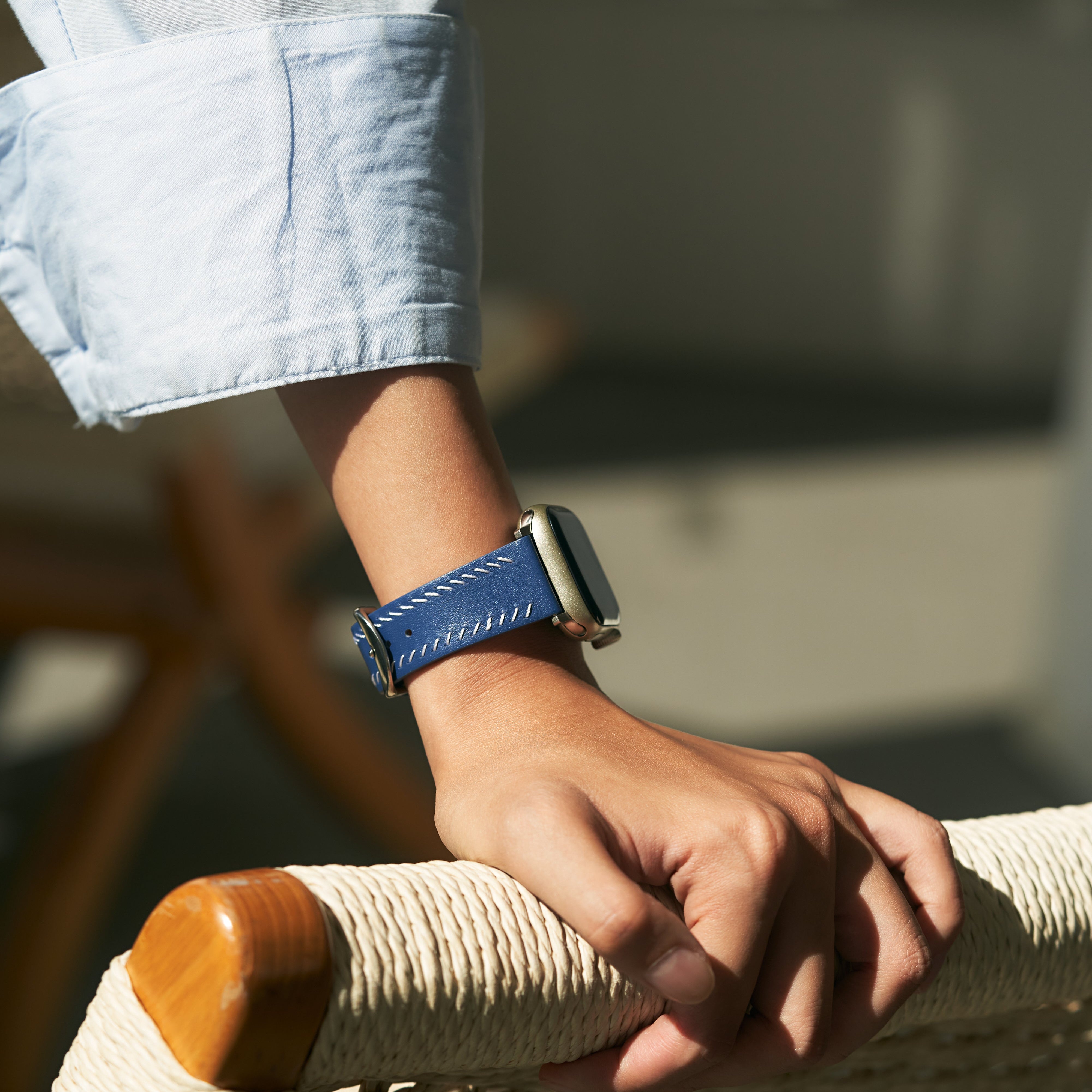 Unisex Stitching Leather Watch Band for Apple Watch