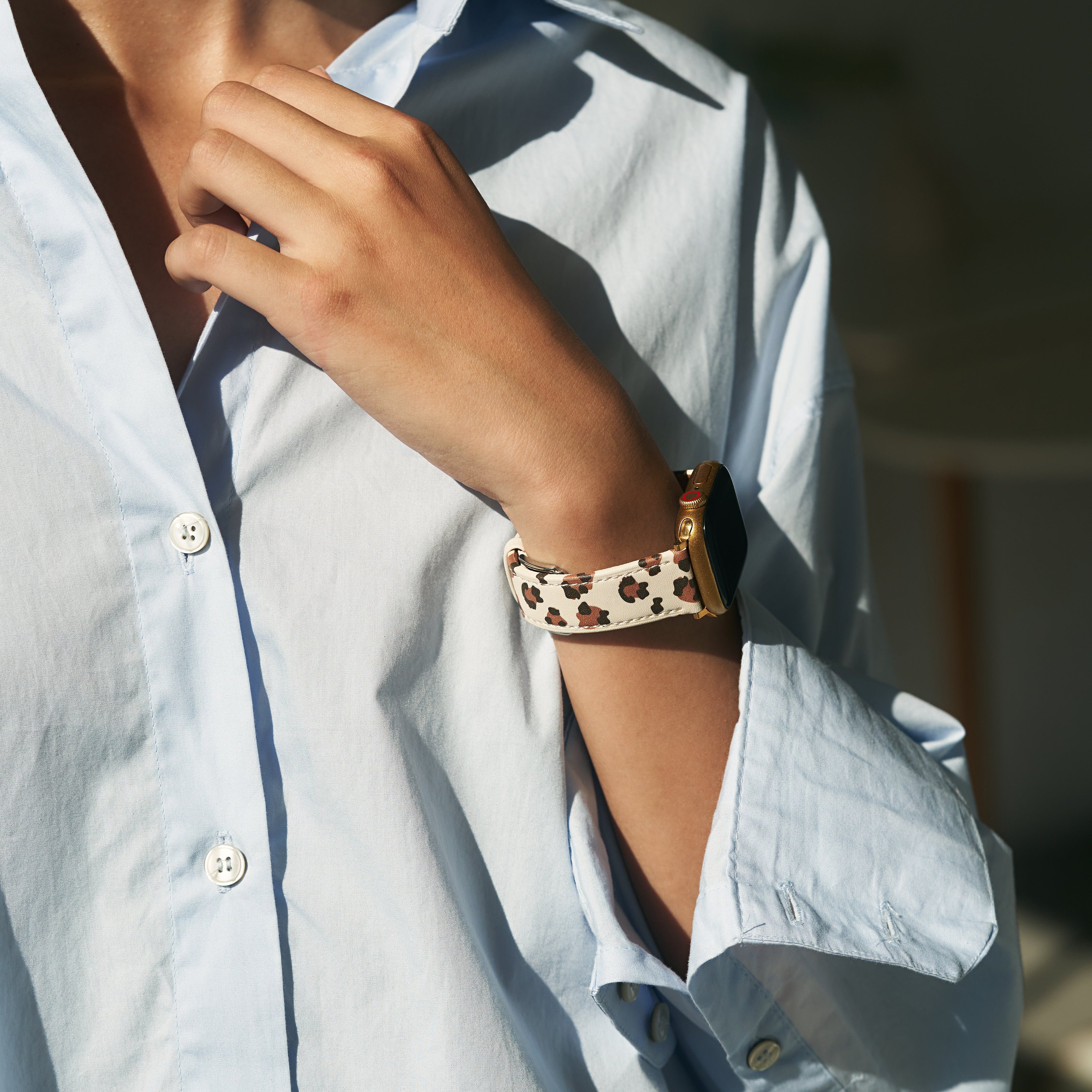 Women's Leopard Print Leather Watch Band for Apple Watch