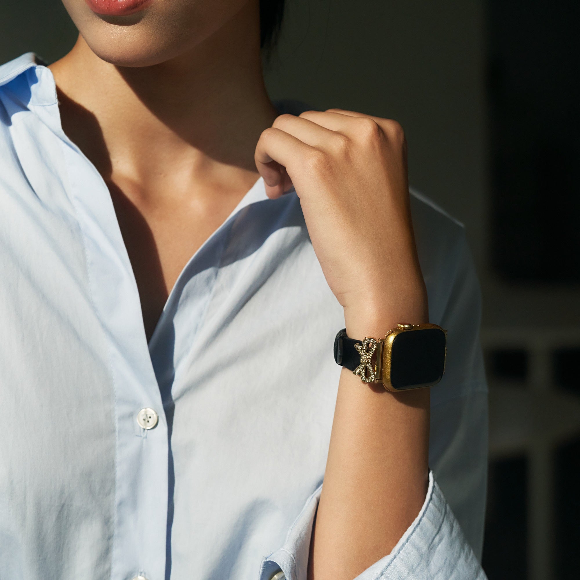 سوار ساعة كريستال فيونكة لساعة Apple Watch