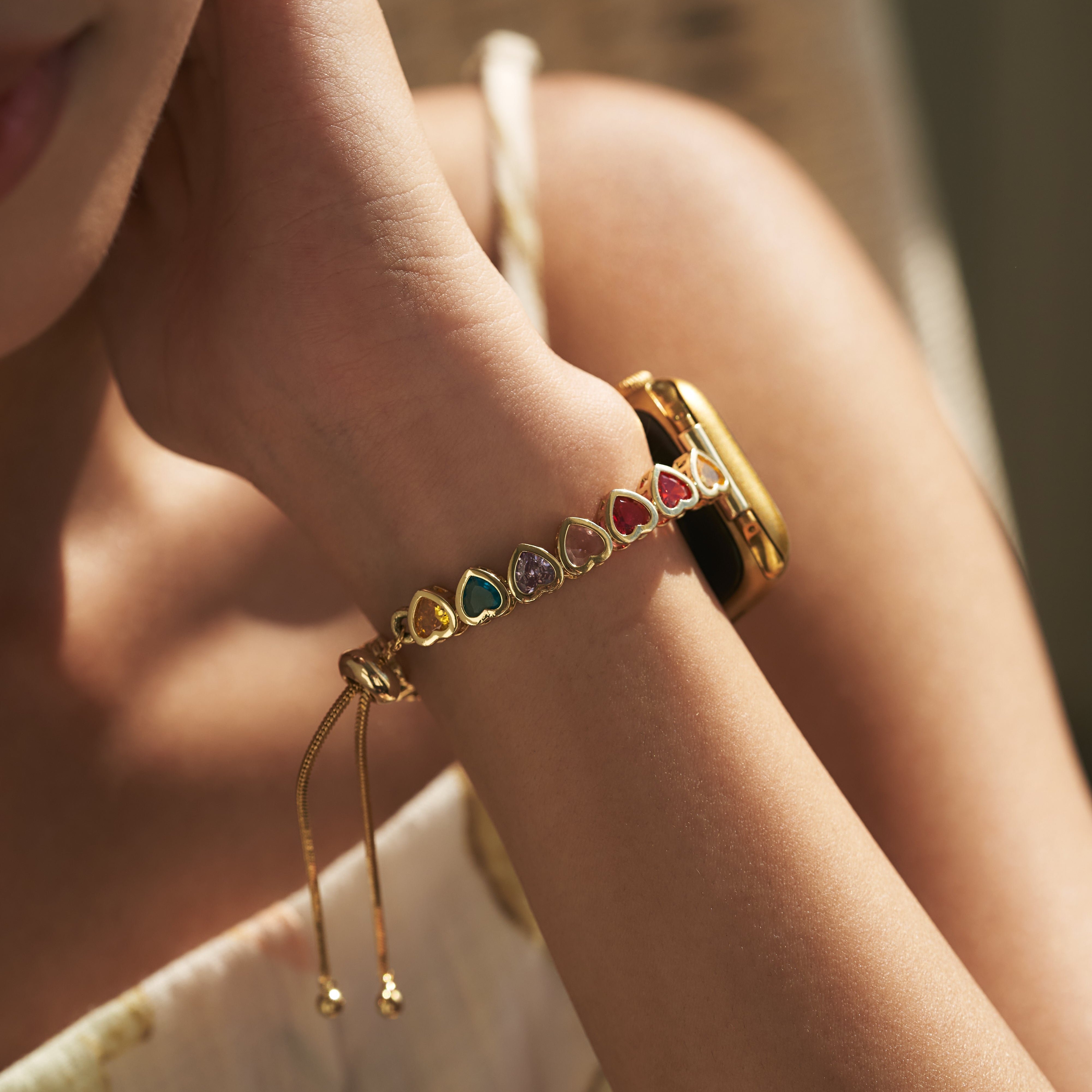 Rainbow Love 14金メッキ Apple Watch用ウォッチバンド