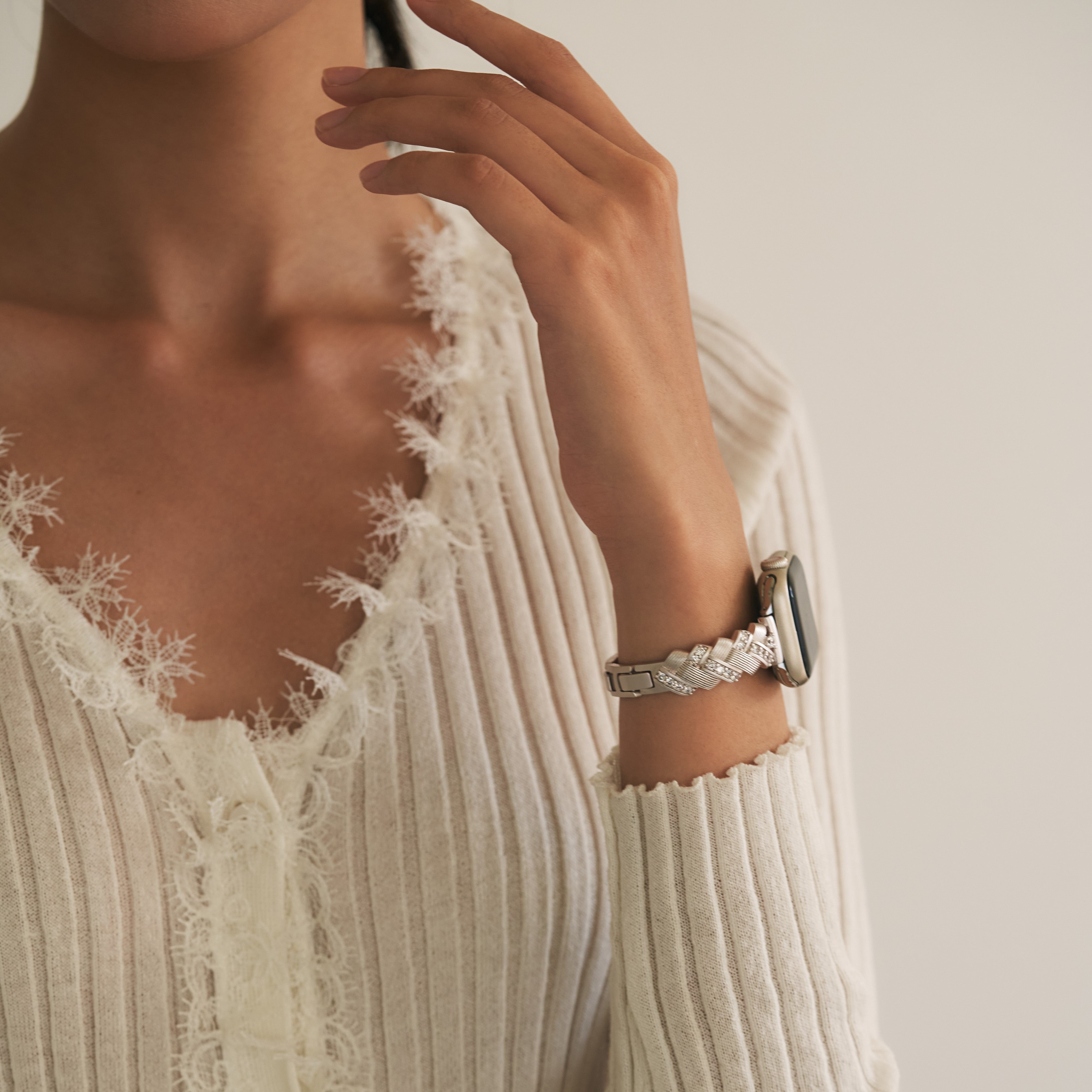 Sparkling Braided Metal Watch Band for Galaxy