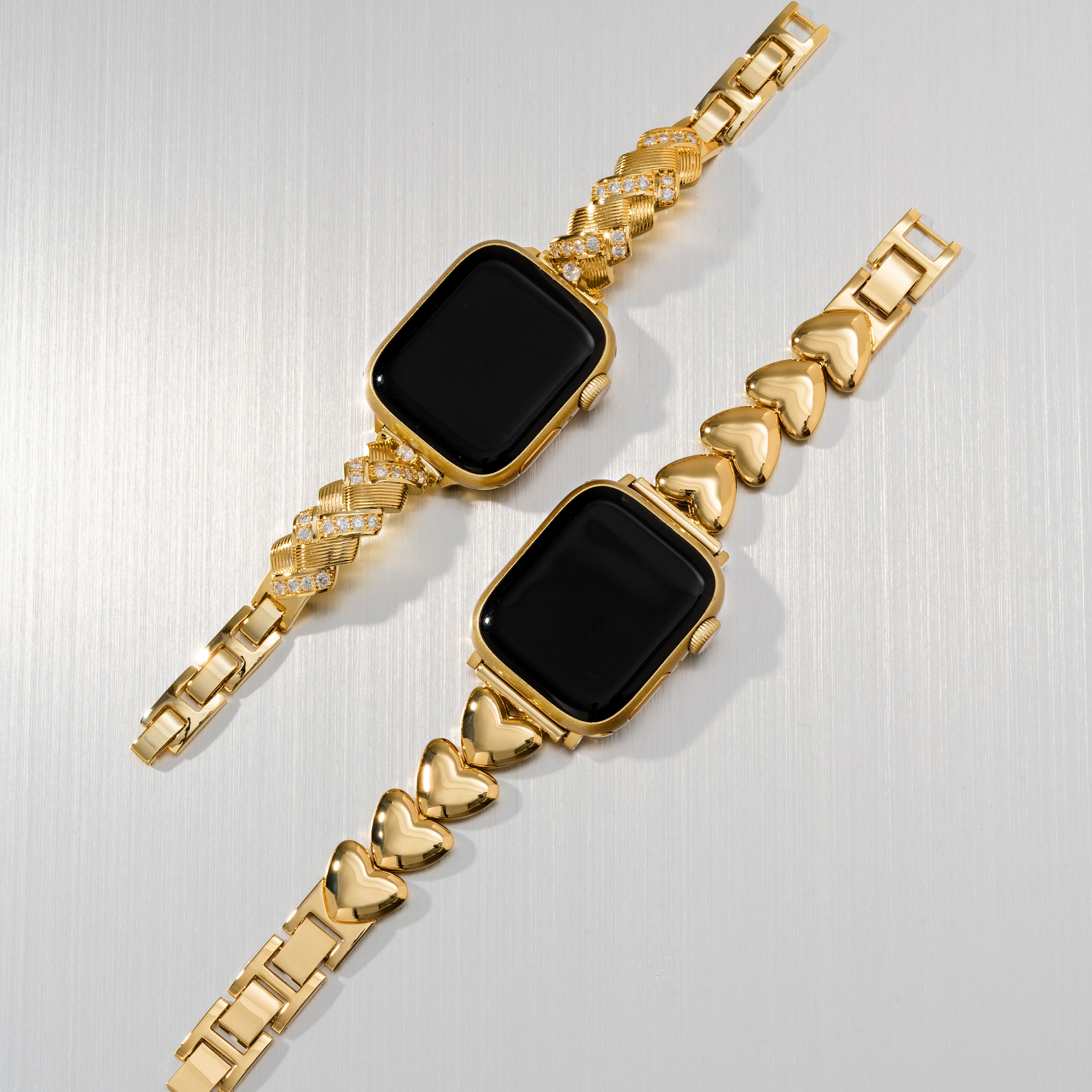 Sparkling Braided Metal Watch Band for Fitbit