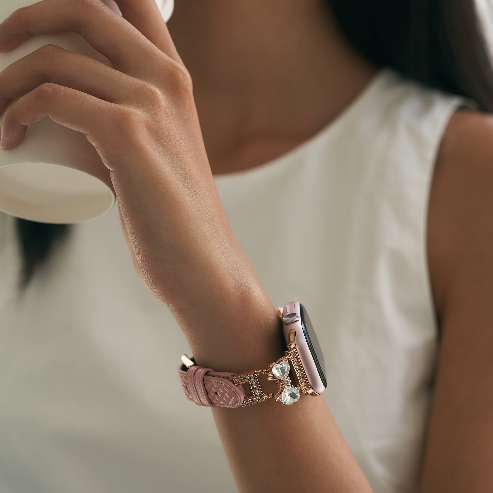 Bowknot Leather Watch Band for Garmin