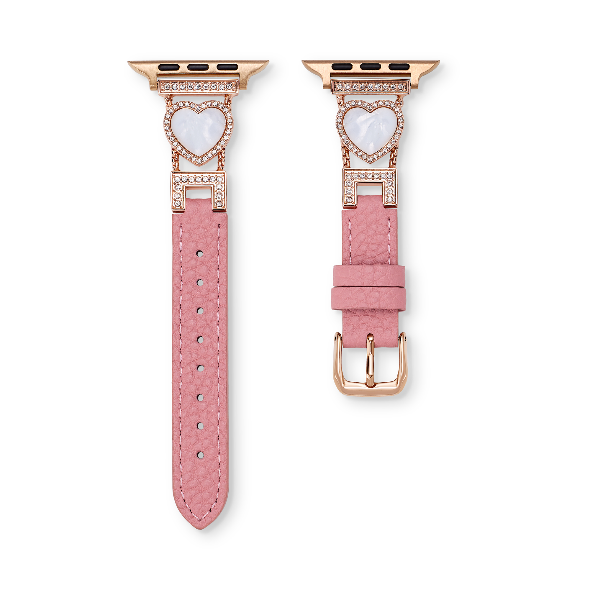 Love Sparkling Leather Watch Band for Apple Watch