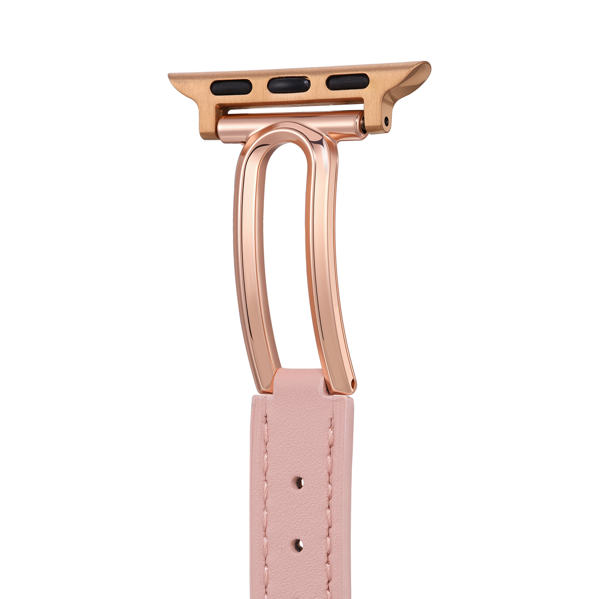 U-Shape Metal Full Grain Leather Watch Band for Huawei