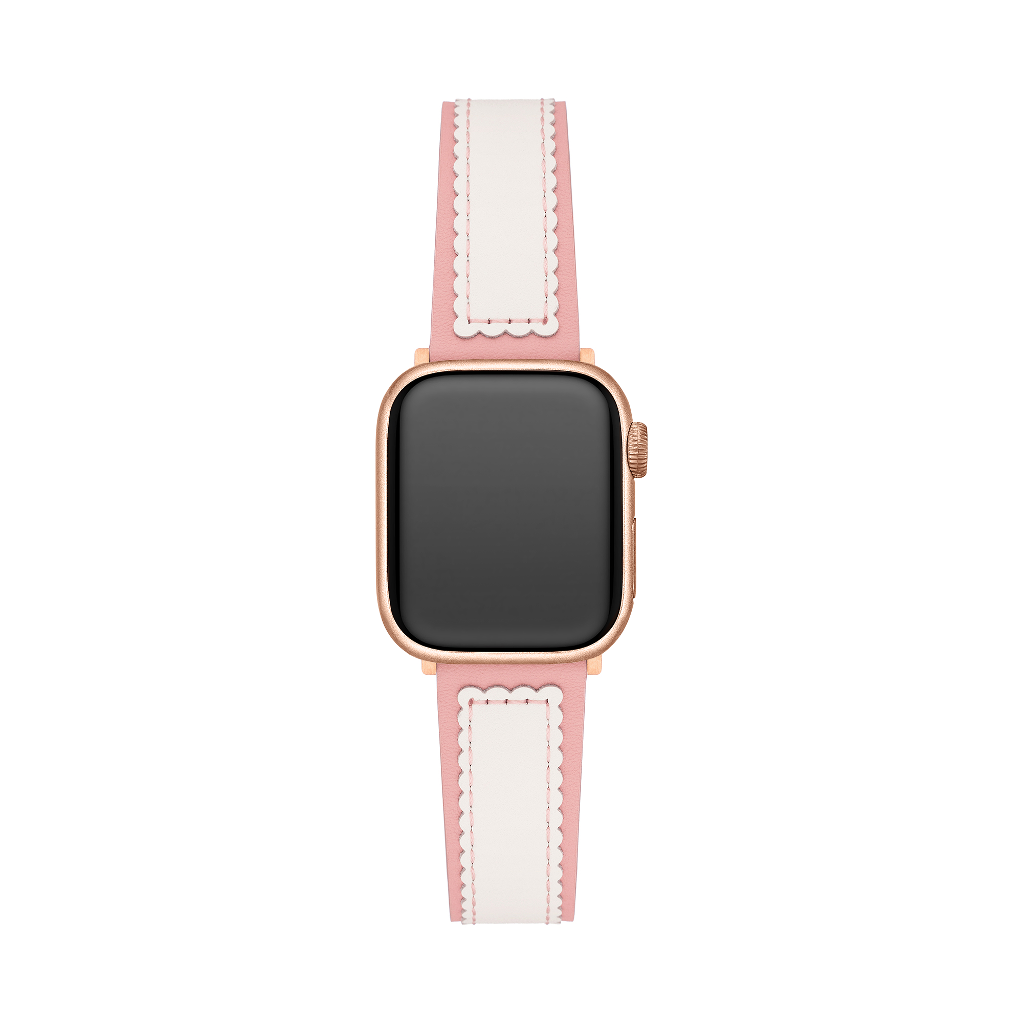 Scalloped Leather Watch Band for Apple Watch