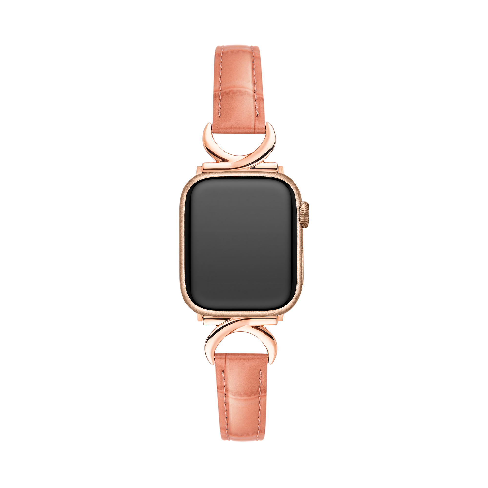 Bamboo Grainy Patent Leather Watch Band for Google