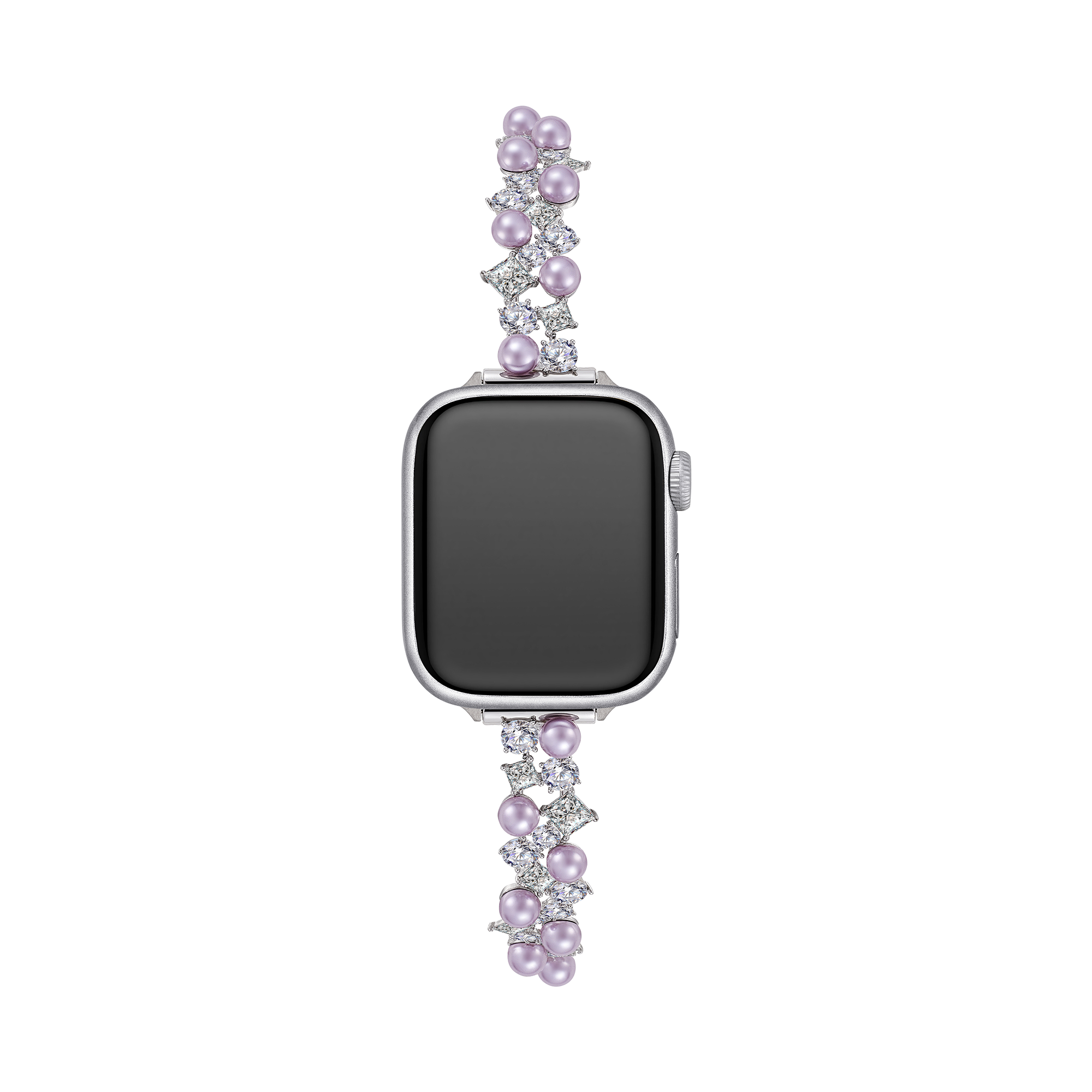 Platinbeschichtetes Lavendeltraum-Uhrenarmband für Apple Watch