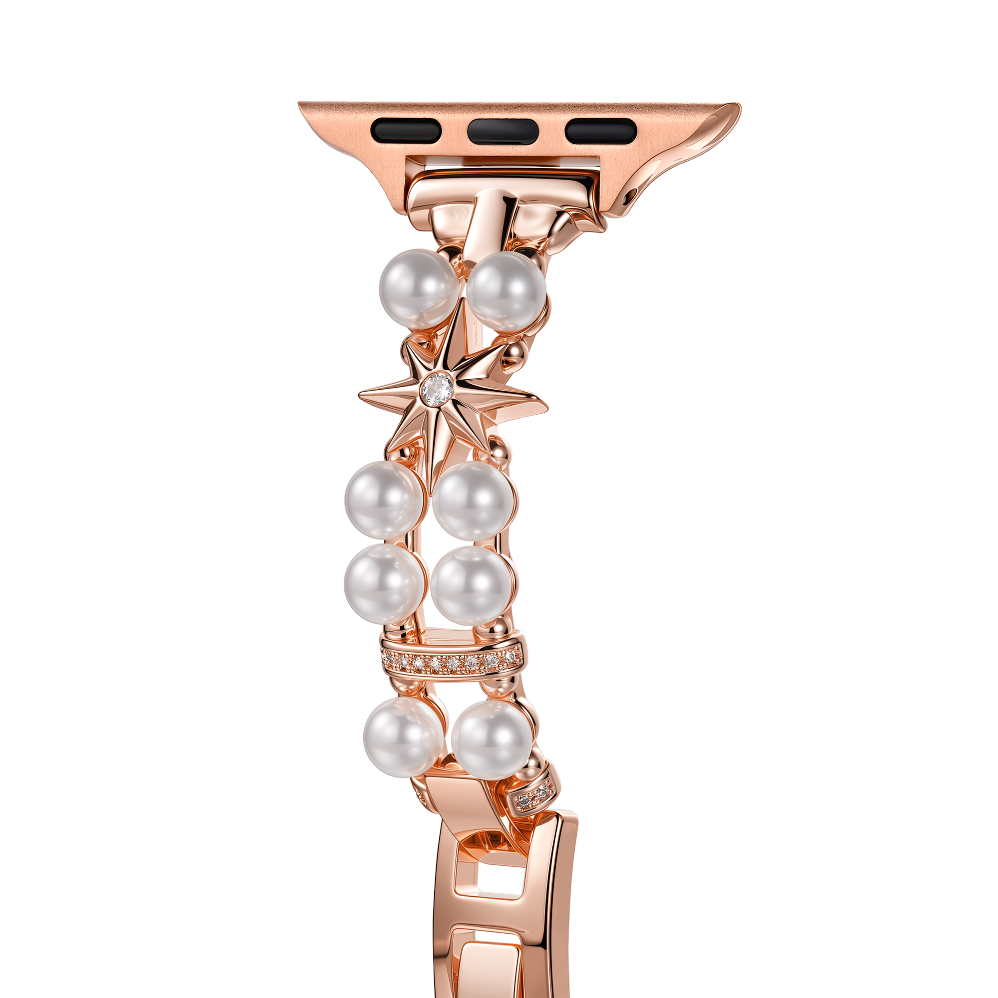 Rose Gold Celestial Pearl Copper Watch Band for Women