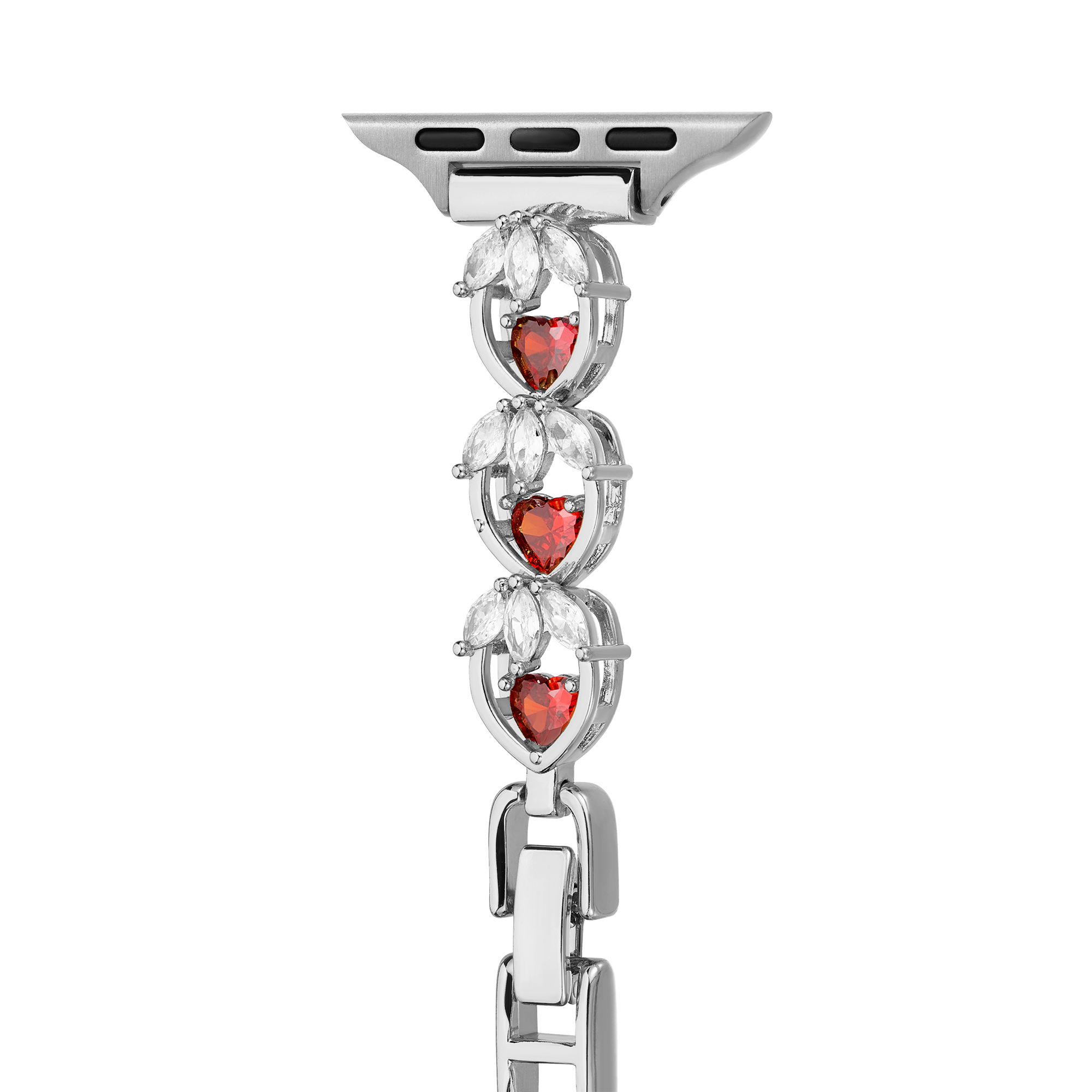 14k Gold / Platinum Plated Stawberry Heart Watch Band for Apple Watch