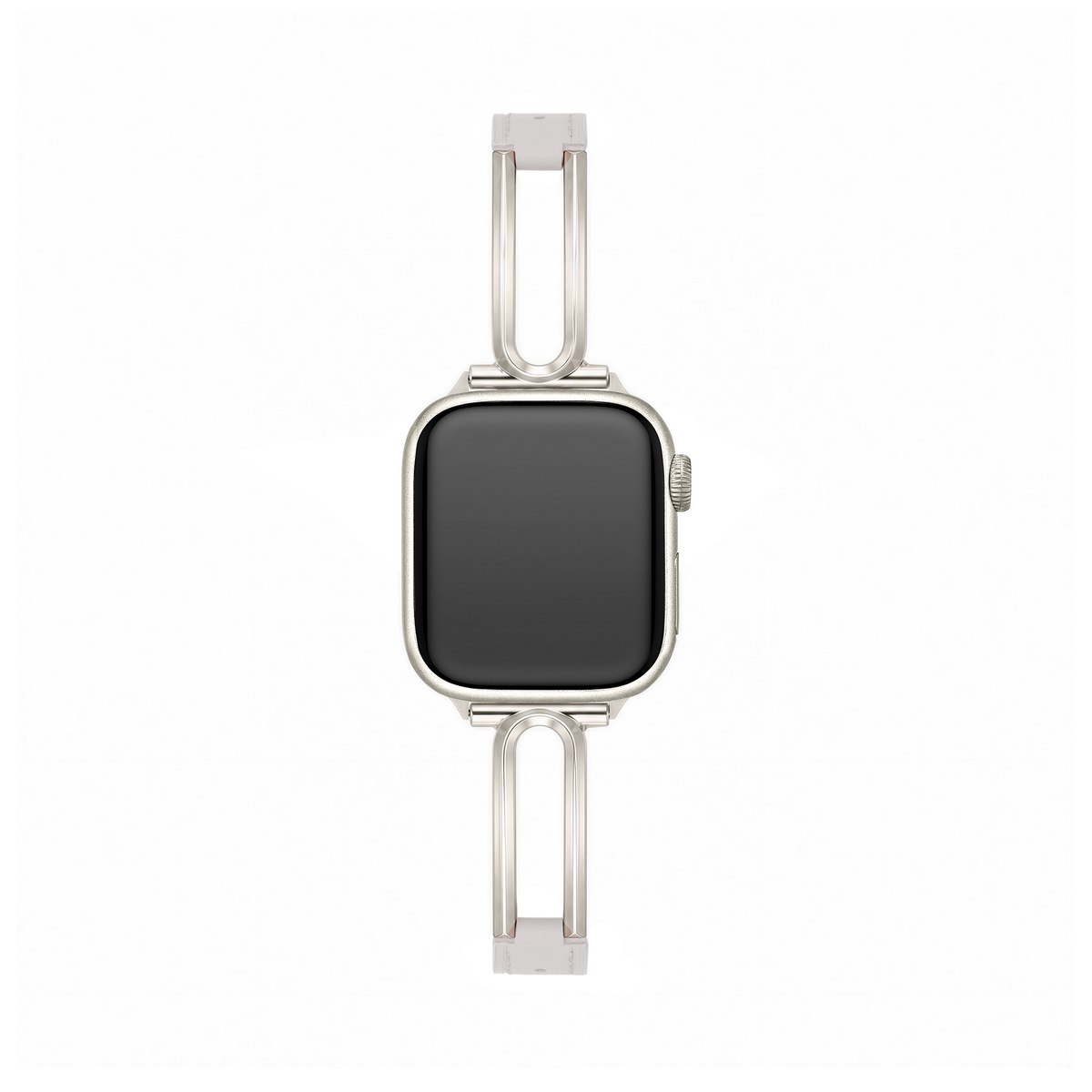 U-Shape Metal Full Grain Leather Watch Band for Huawei
