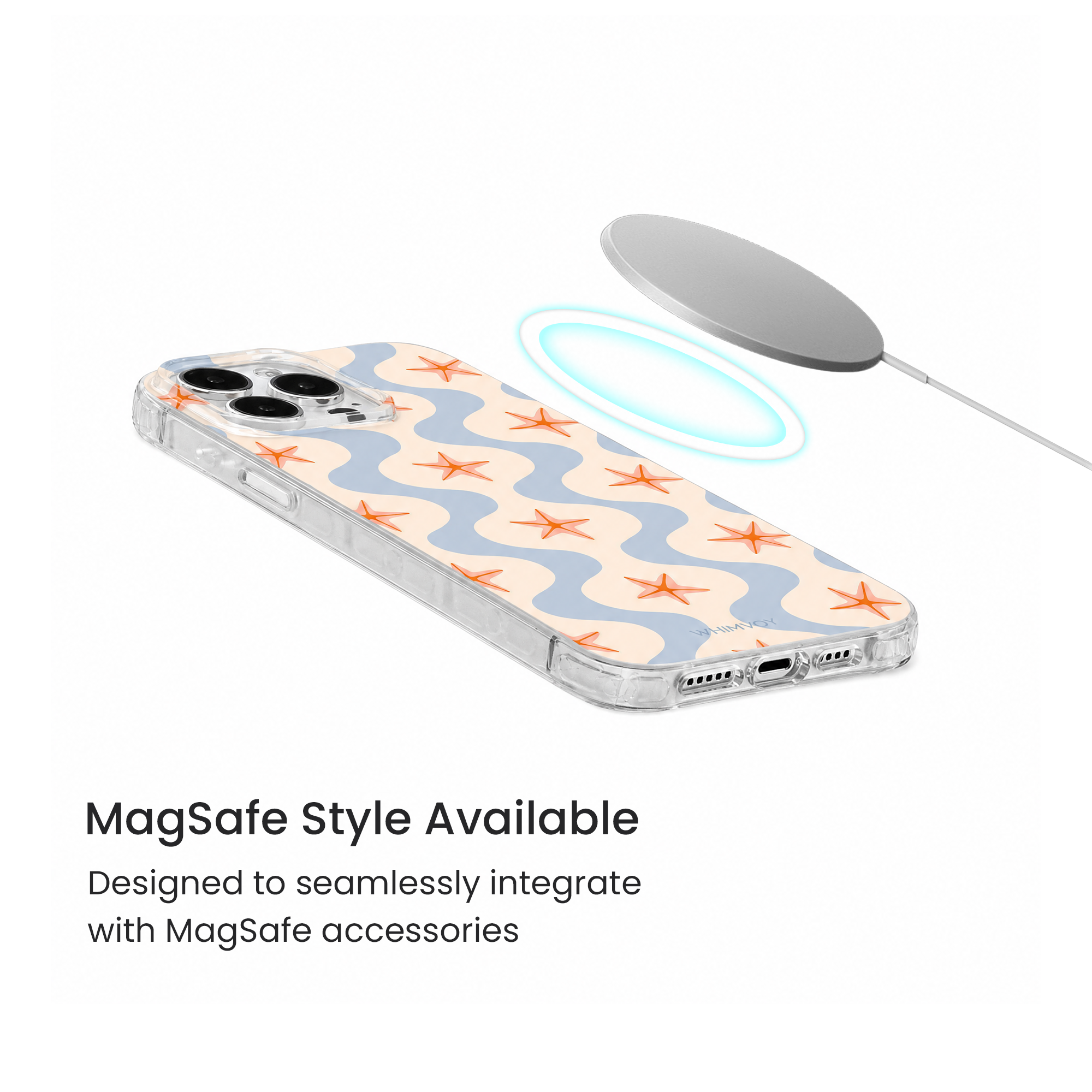 Starfish Ocean Wavy Printed Phone Case