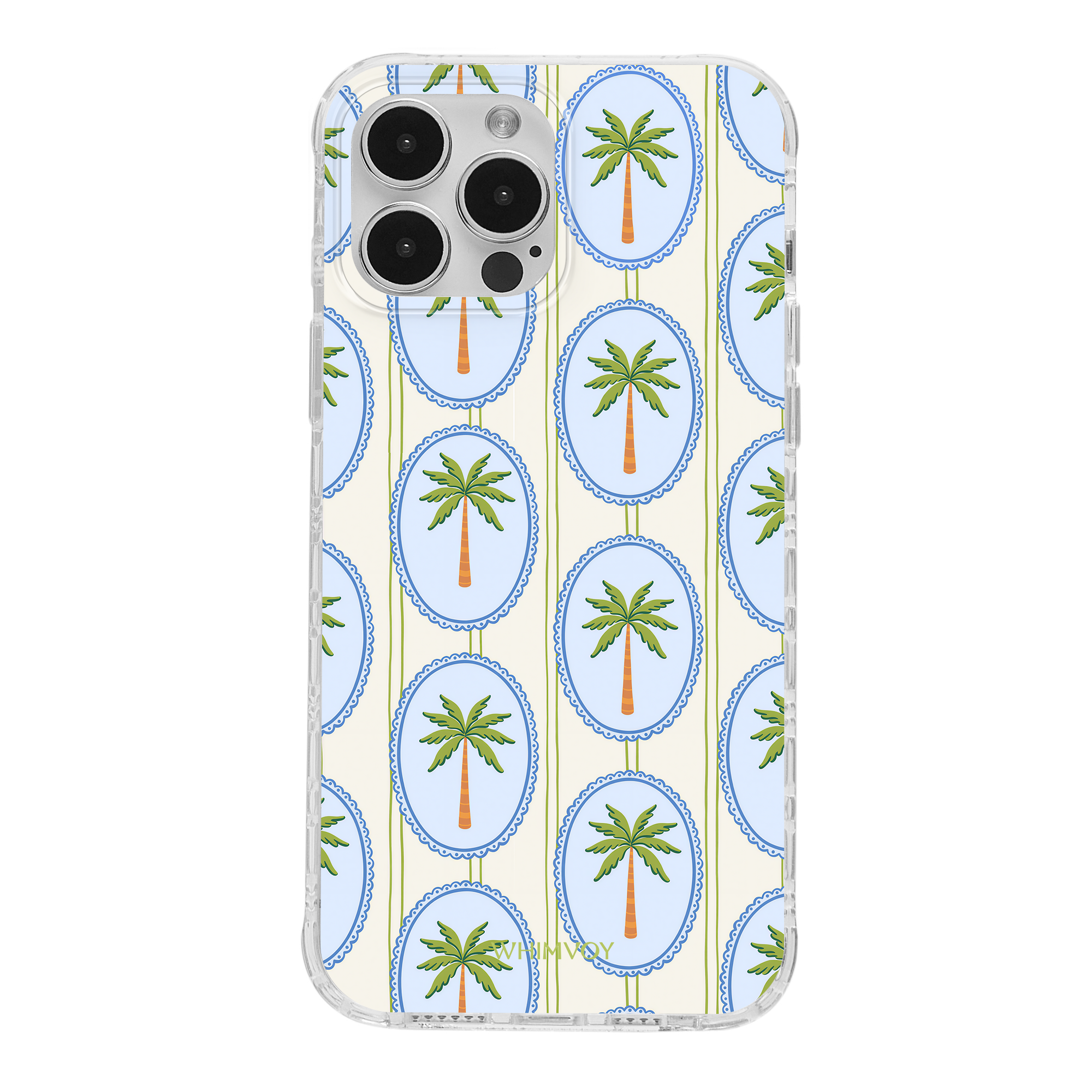 Striped Palm Tree Printed Phone Case