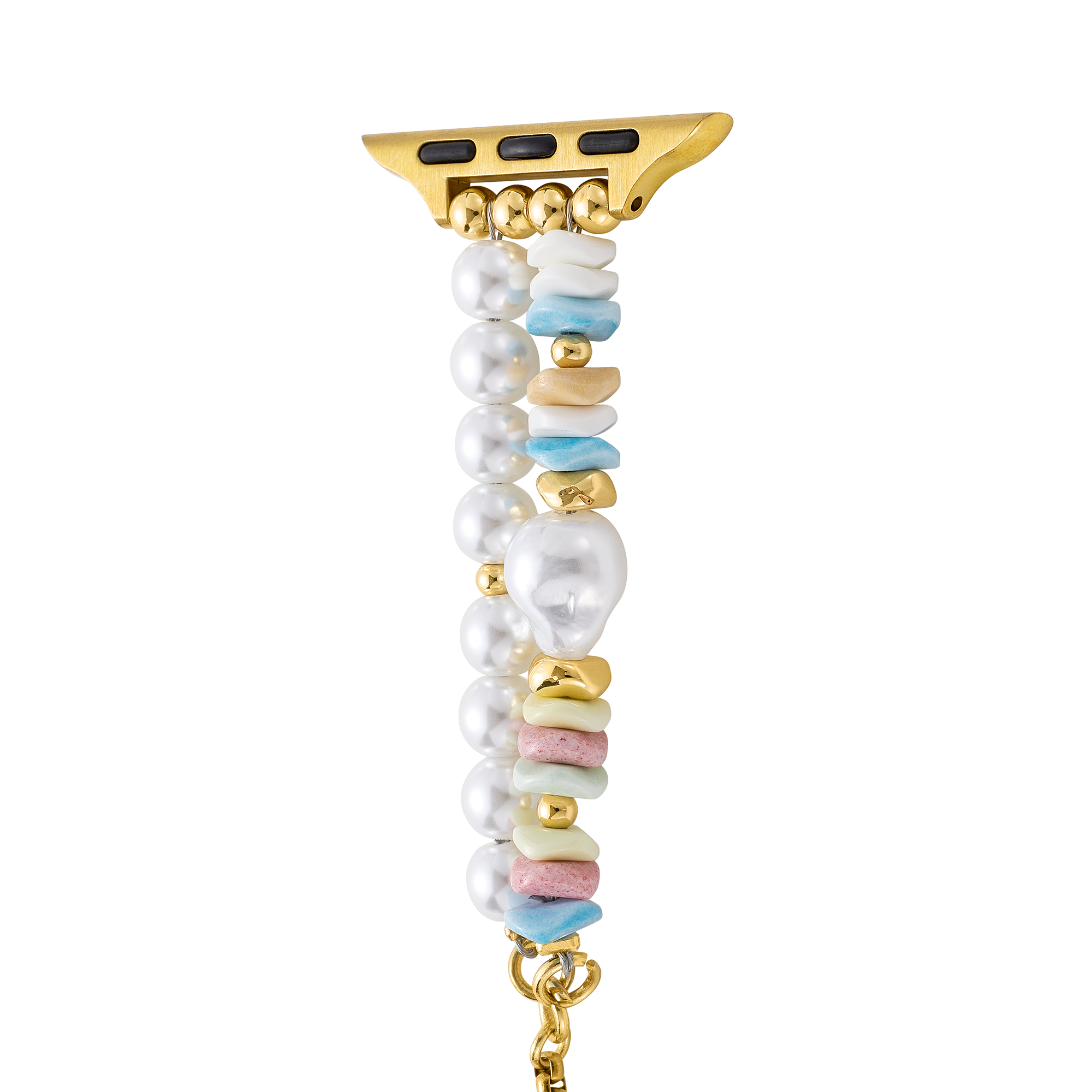 Pastell Regenbogen Perlen-Uhrenarmband für Apple Watch