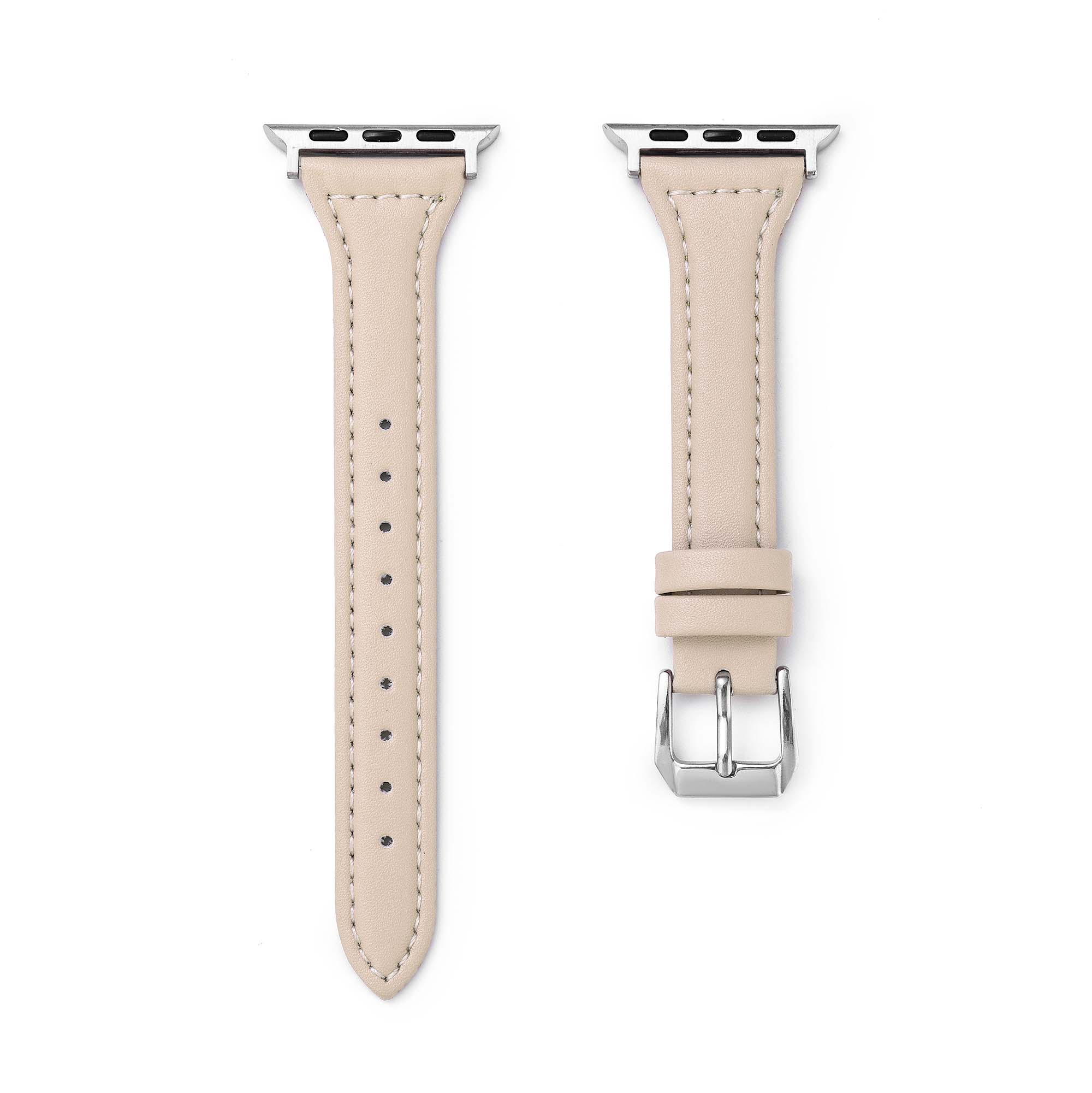 سوار ساعة من الجلد الطبيعي بتصميم بسيط لساعة Apple Watch