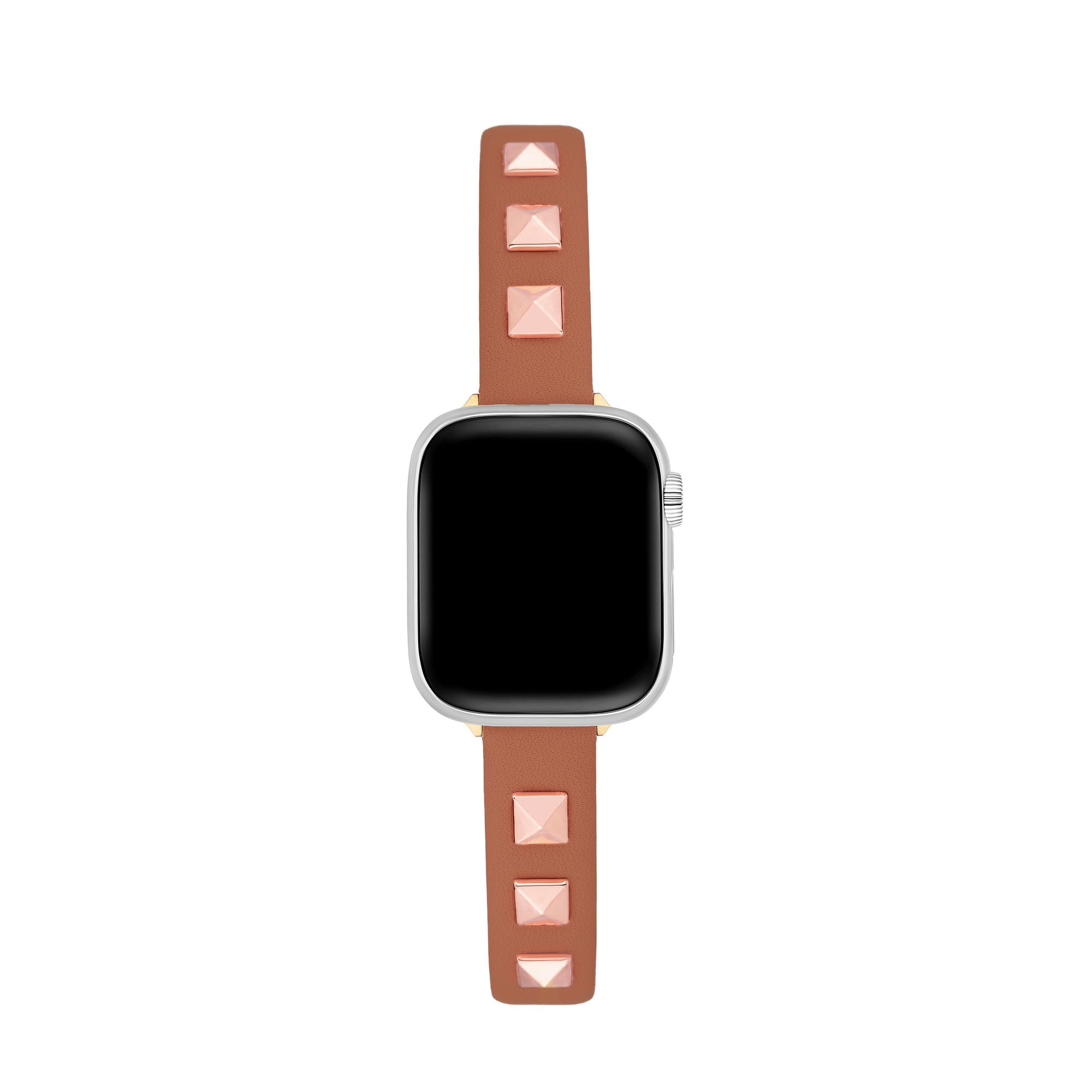 シックなリベットスタッズレザーウォッチバンド(Apple Watch用)