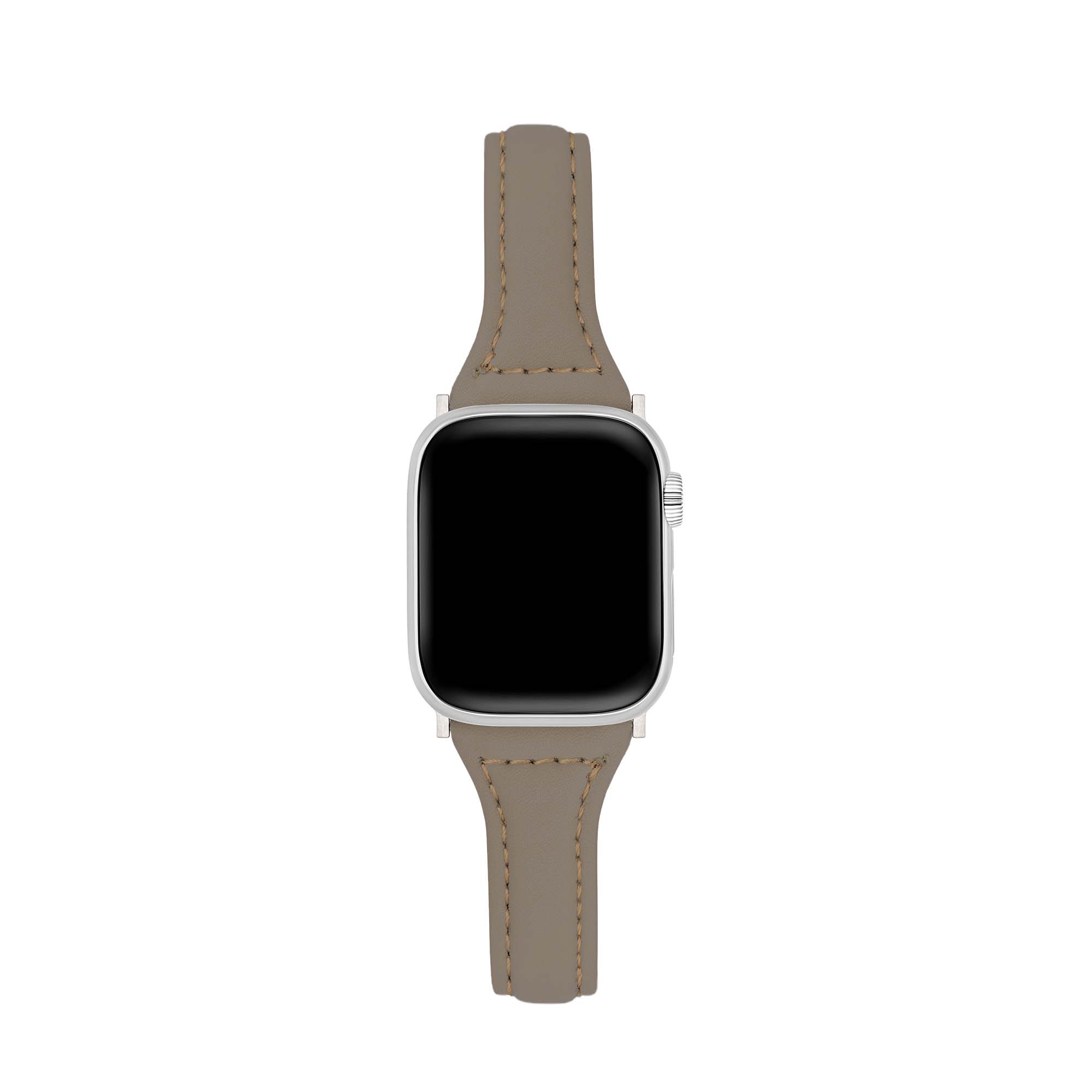 سوار ساعة من الجلد الطبيعي بتصميم بسيط لساعة Apple Watch