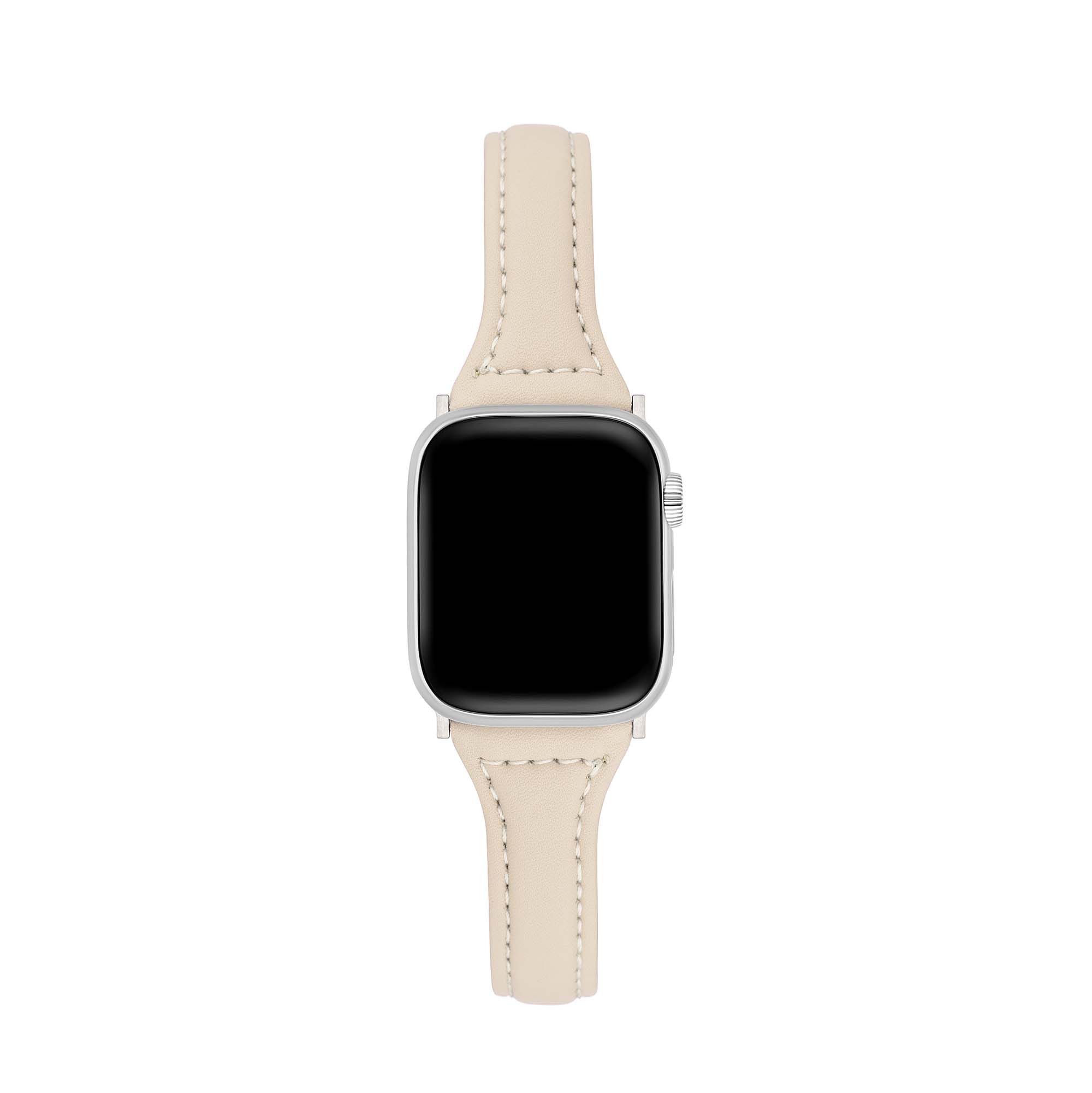 سوار ساعة من الجلد الطبيعي بتصميم بسيط لساعة Apple Watch
